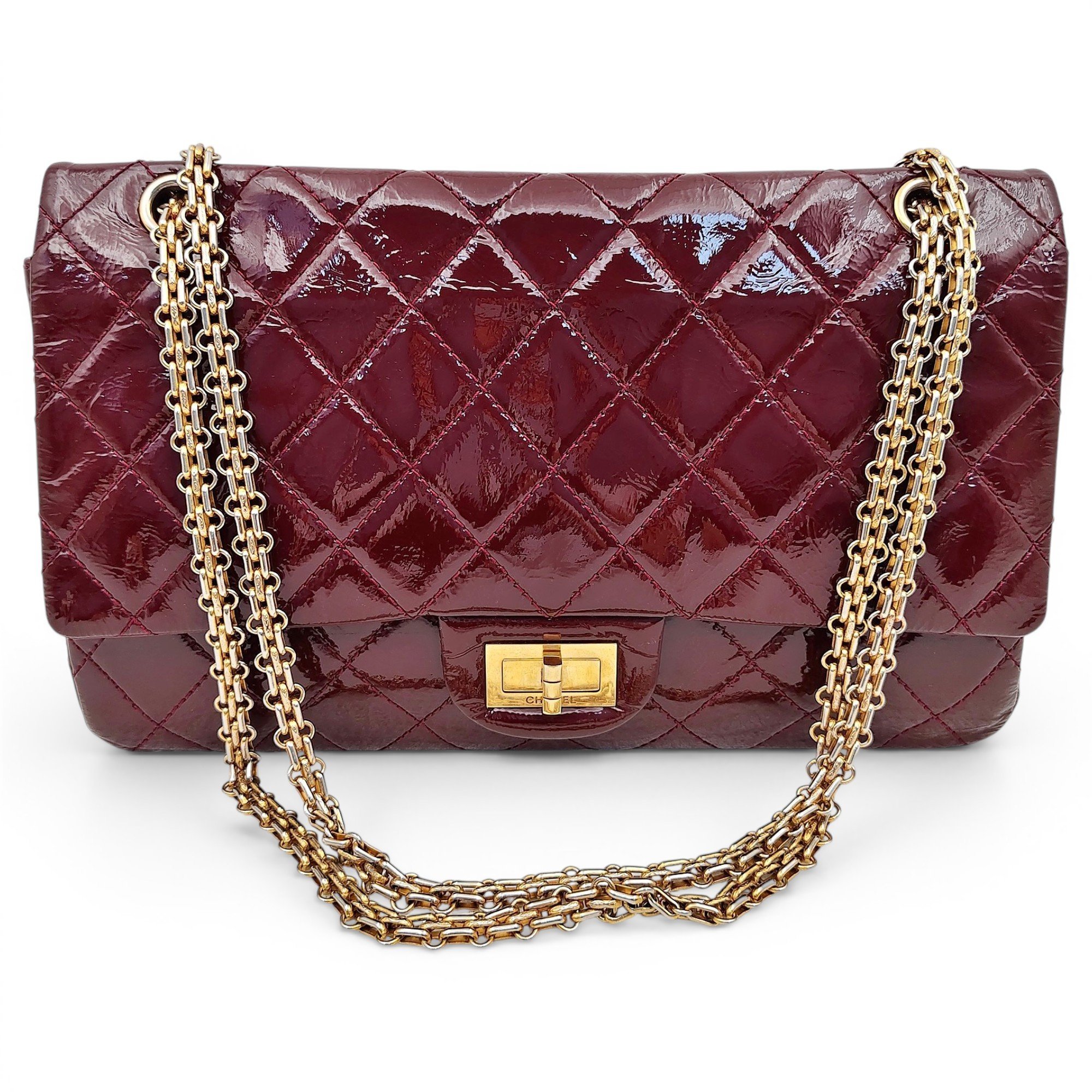 2.55 patent leather handbag