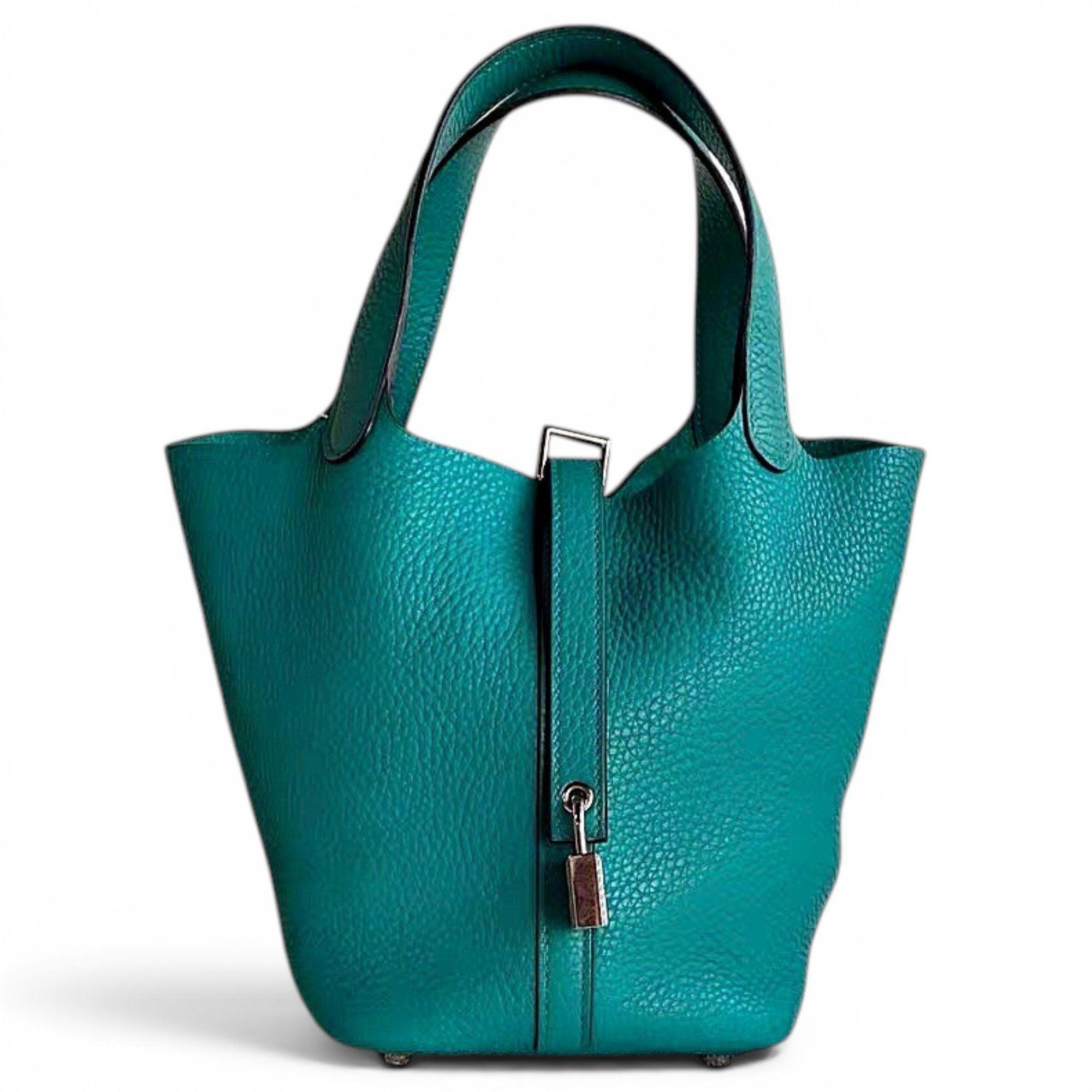 Picotin leather tote