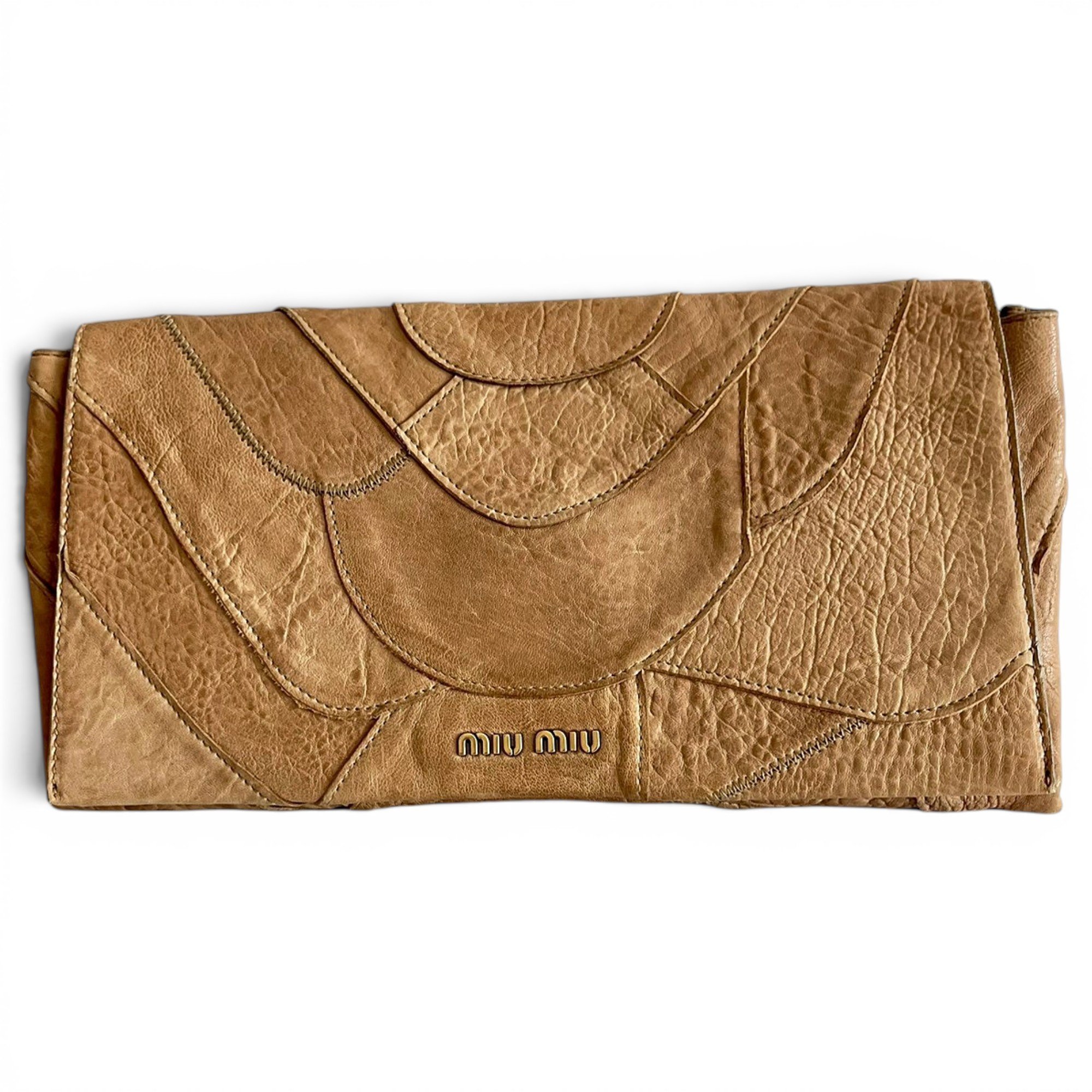 Leather clutch bag
