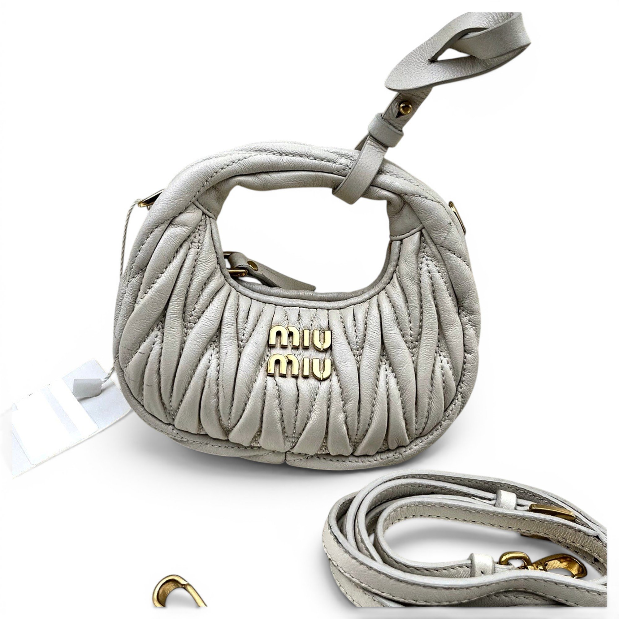 Miu Wander leather handbag