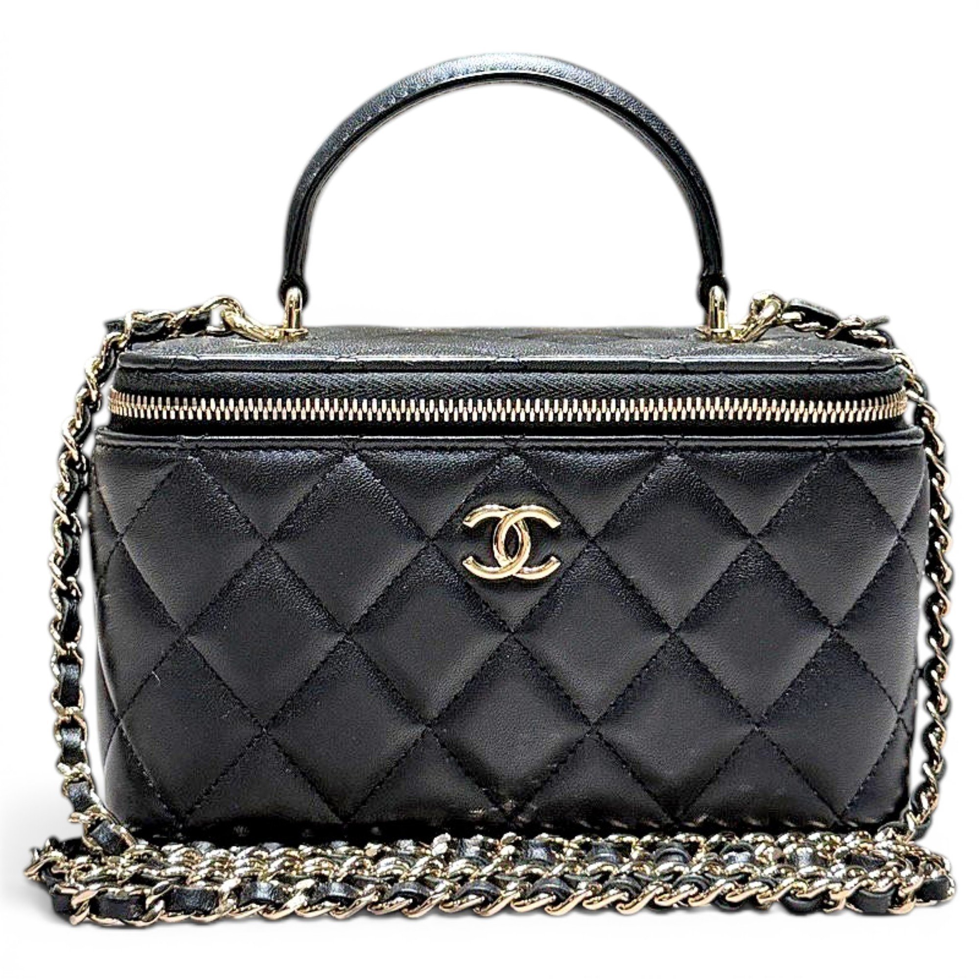 Trendy CC Vanity leather handbag