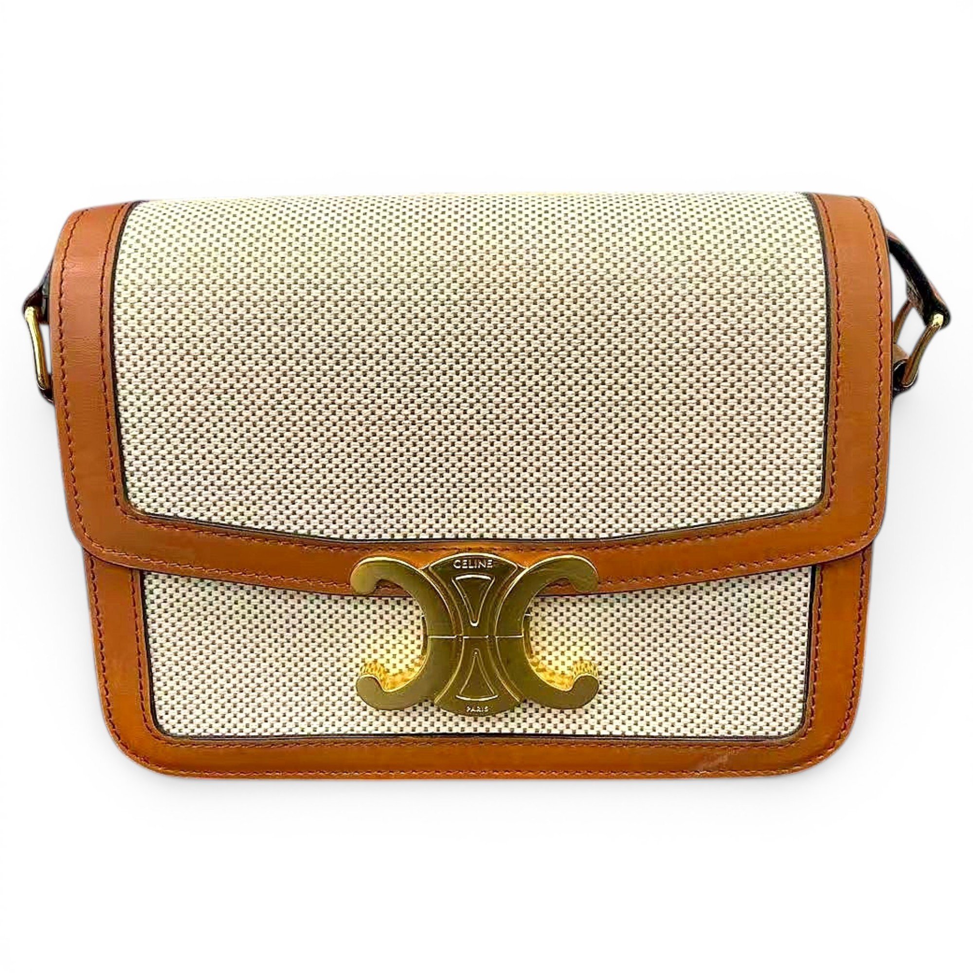Triomphe leather handbag