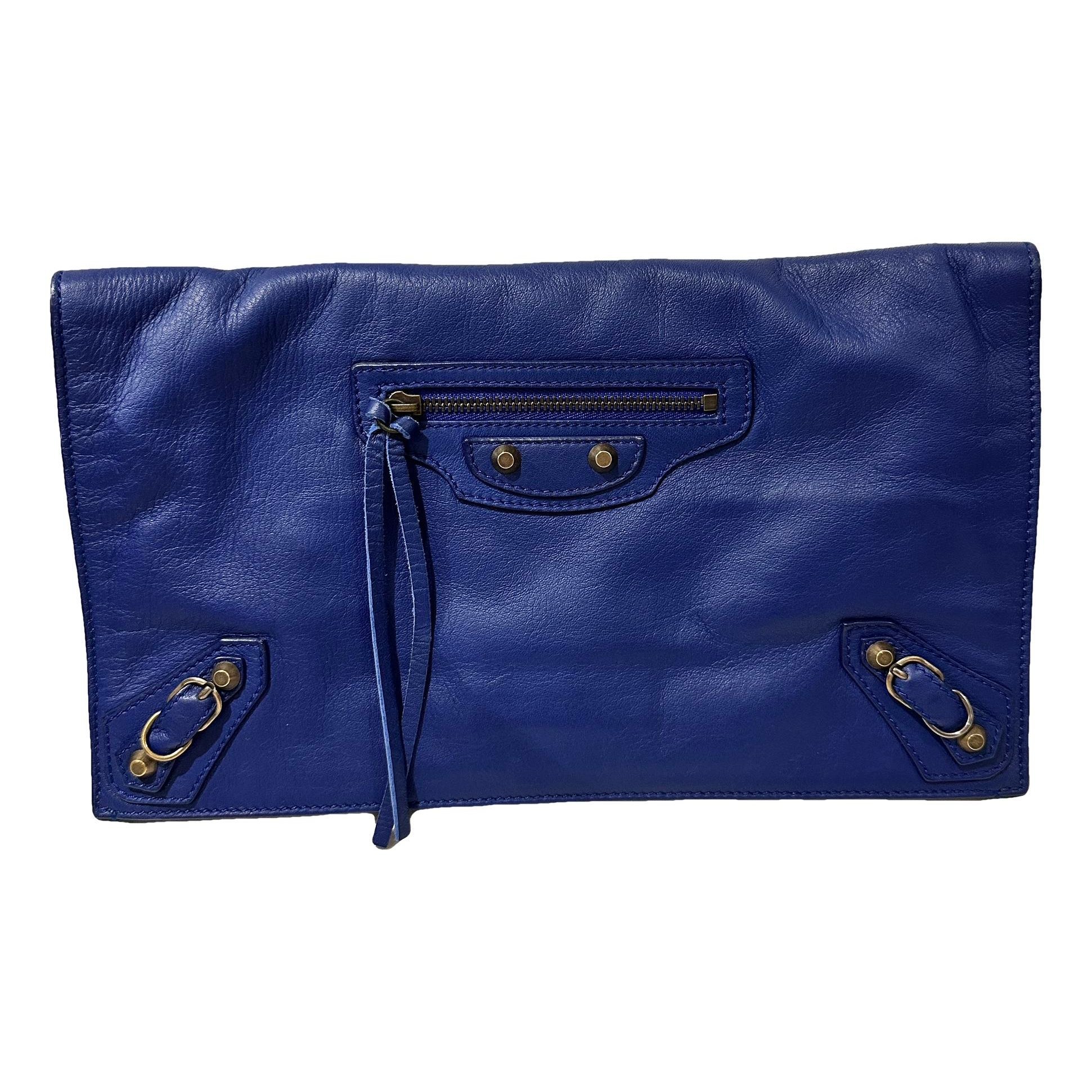 Balenciaga Envelop leather clutch bag