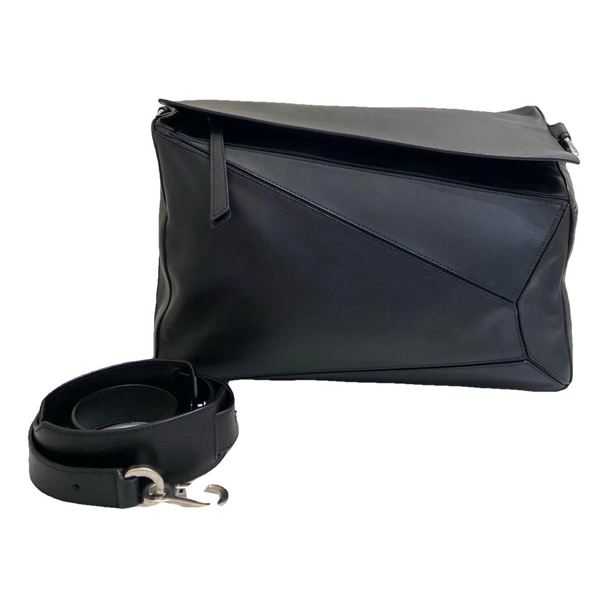 Puzzle leather handbag