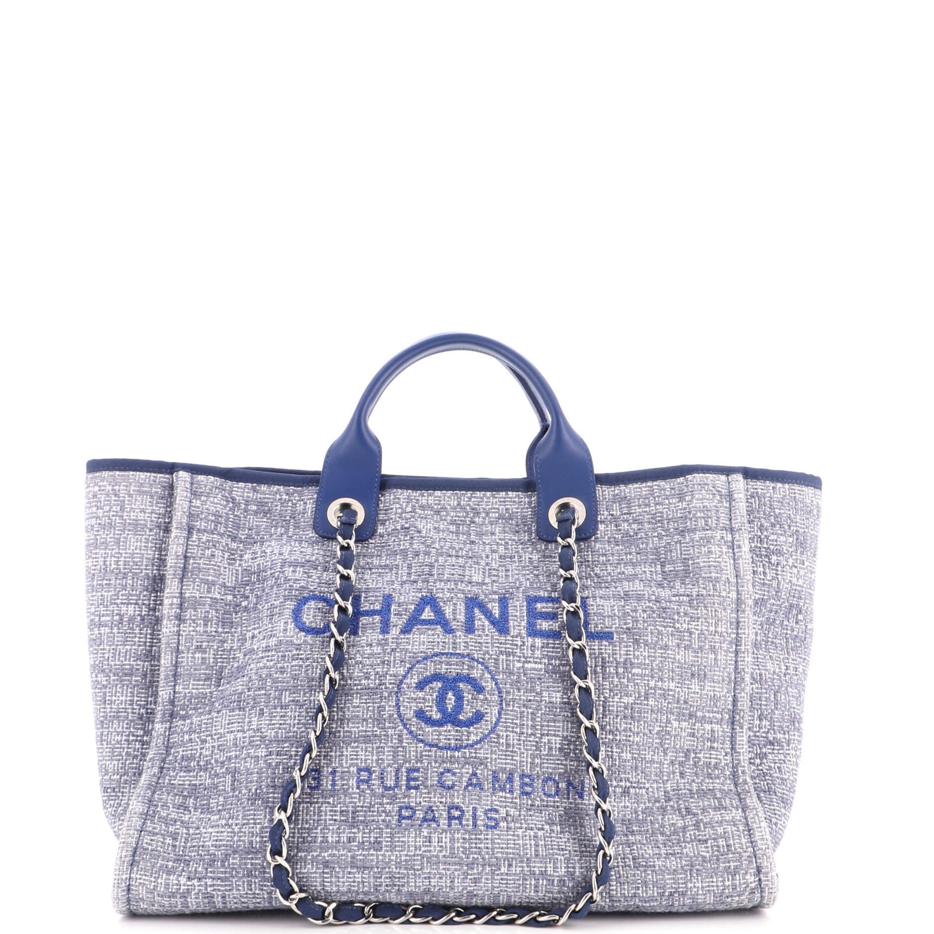 Deauville Tote Raffia with Glitter Detail Medium