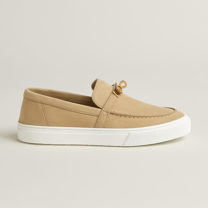 Beige Lin Game Slip-on Sneaker