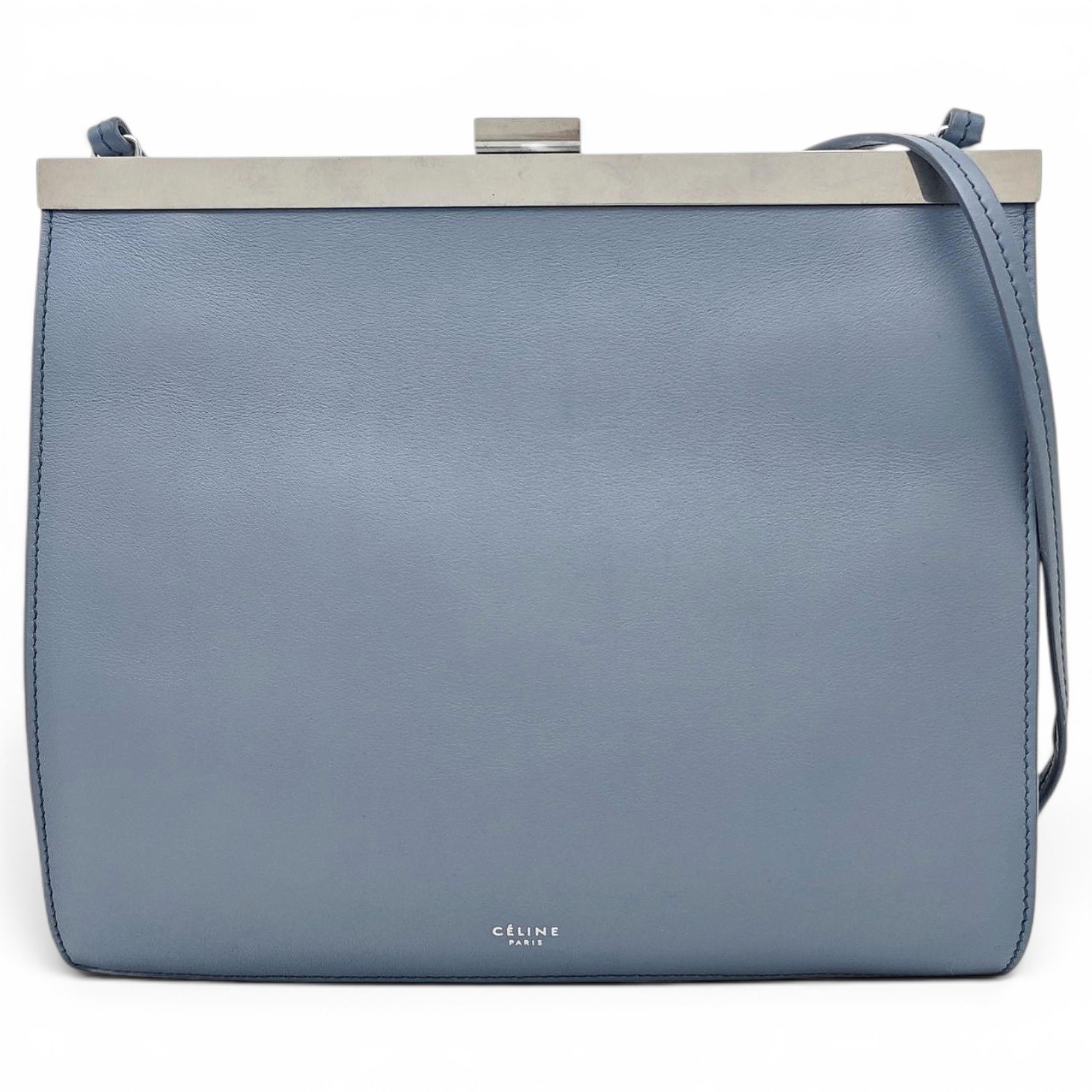 Clasp leather crossbody bag