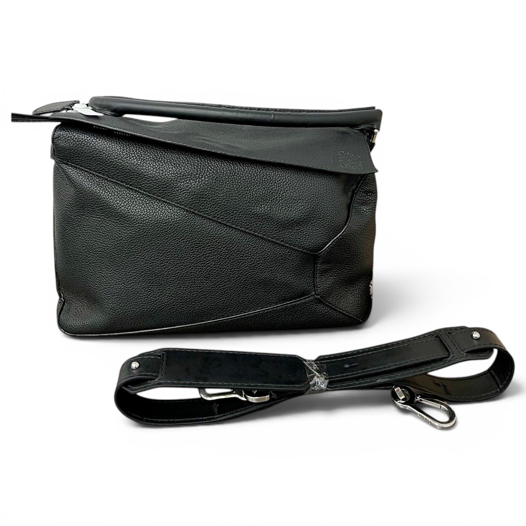 Puzzle leather handbag