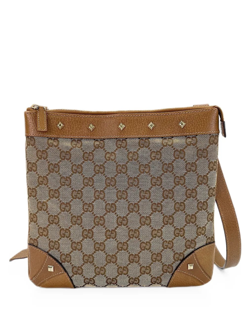 2000s GG canvas studded shoulder bag