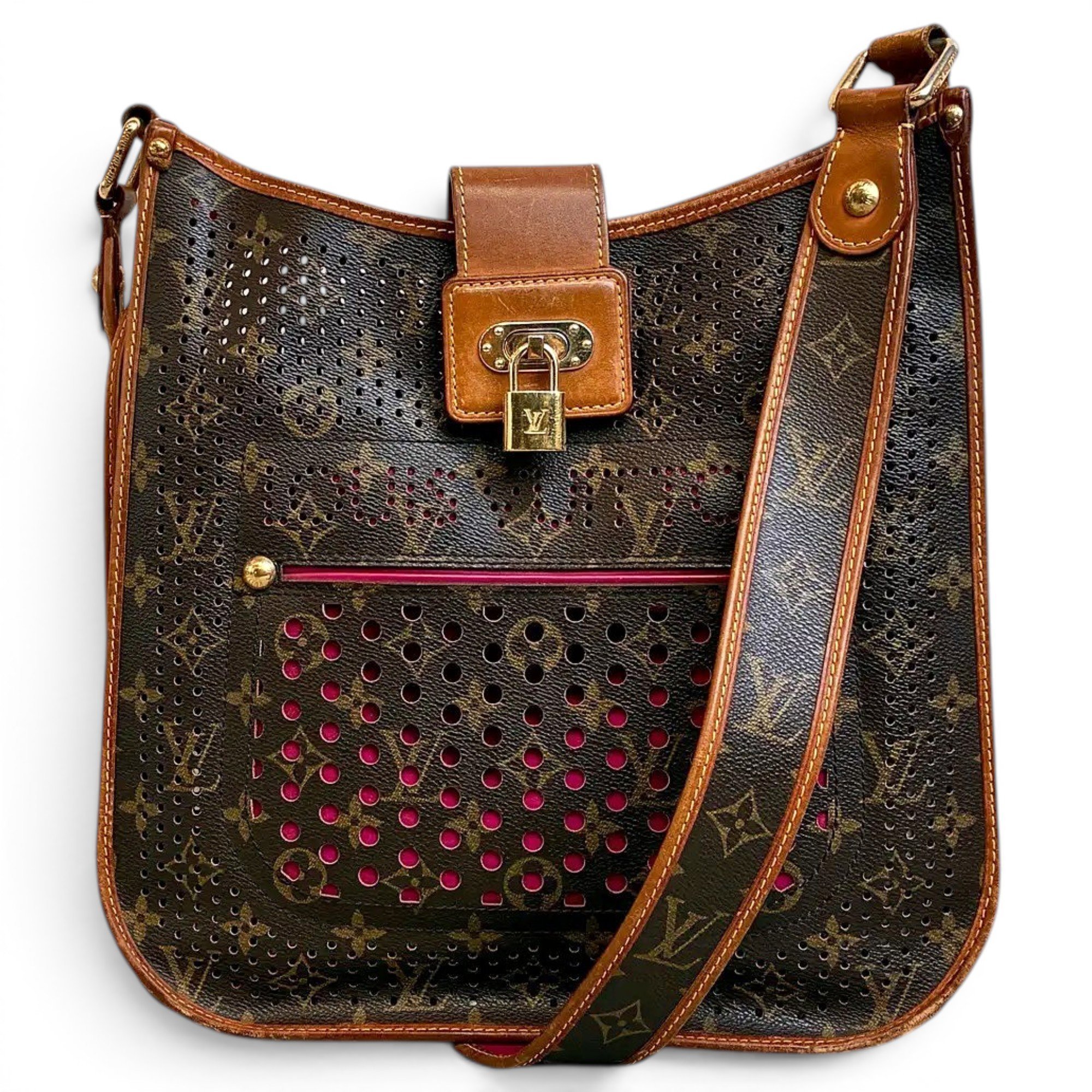 Musette leather crossbody bag