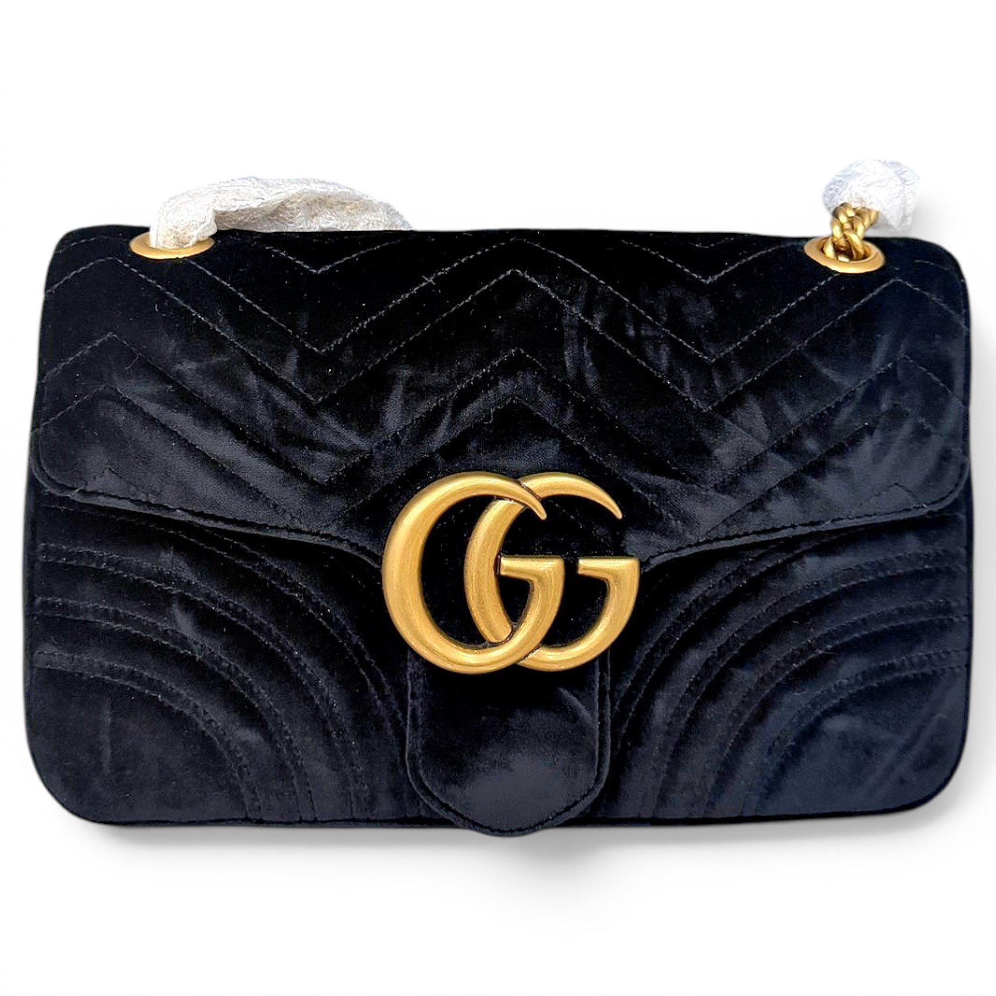 GG Marmont Chain Flap velvet crossbody bag
