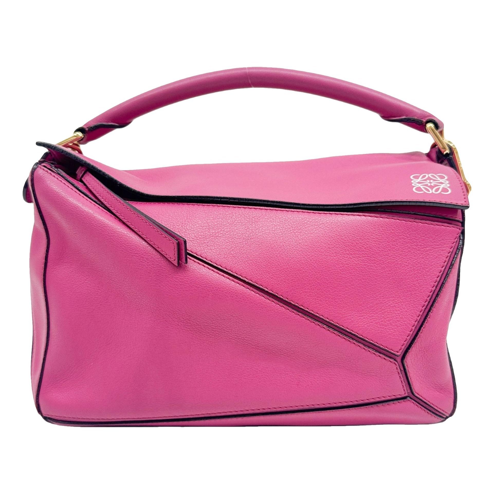 Puzzle leather handbag