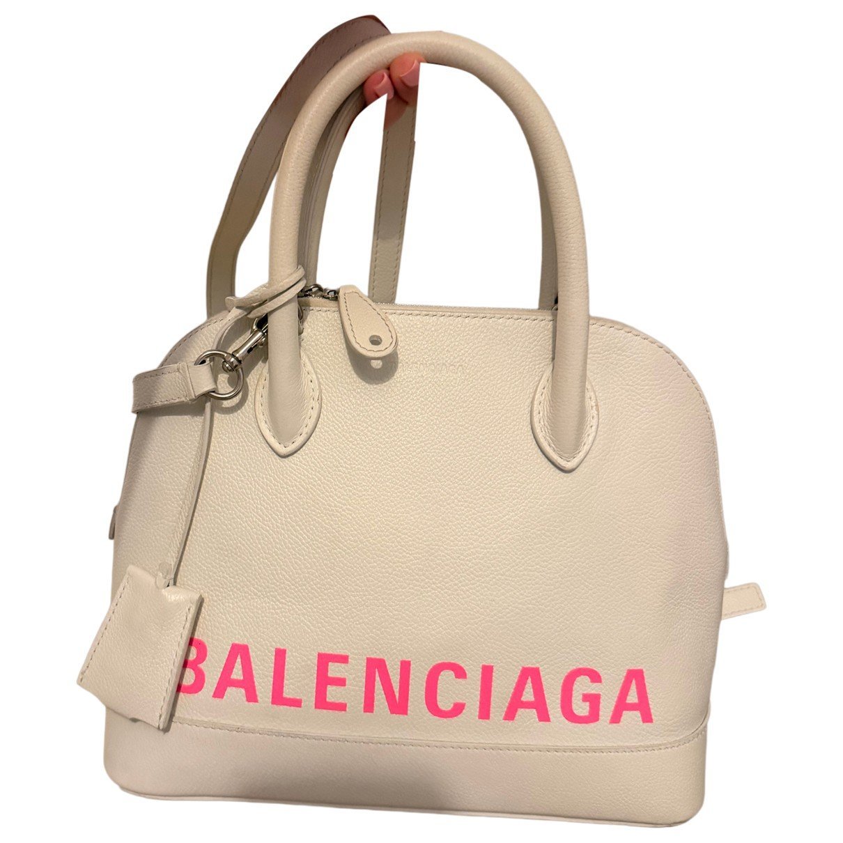 Padlock leather satchel