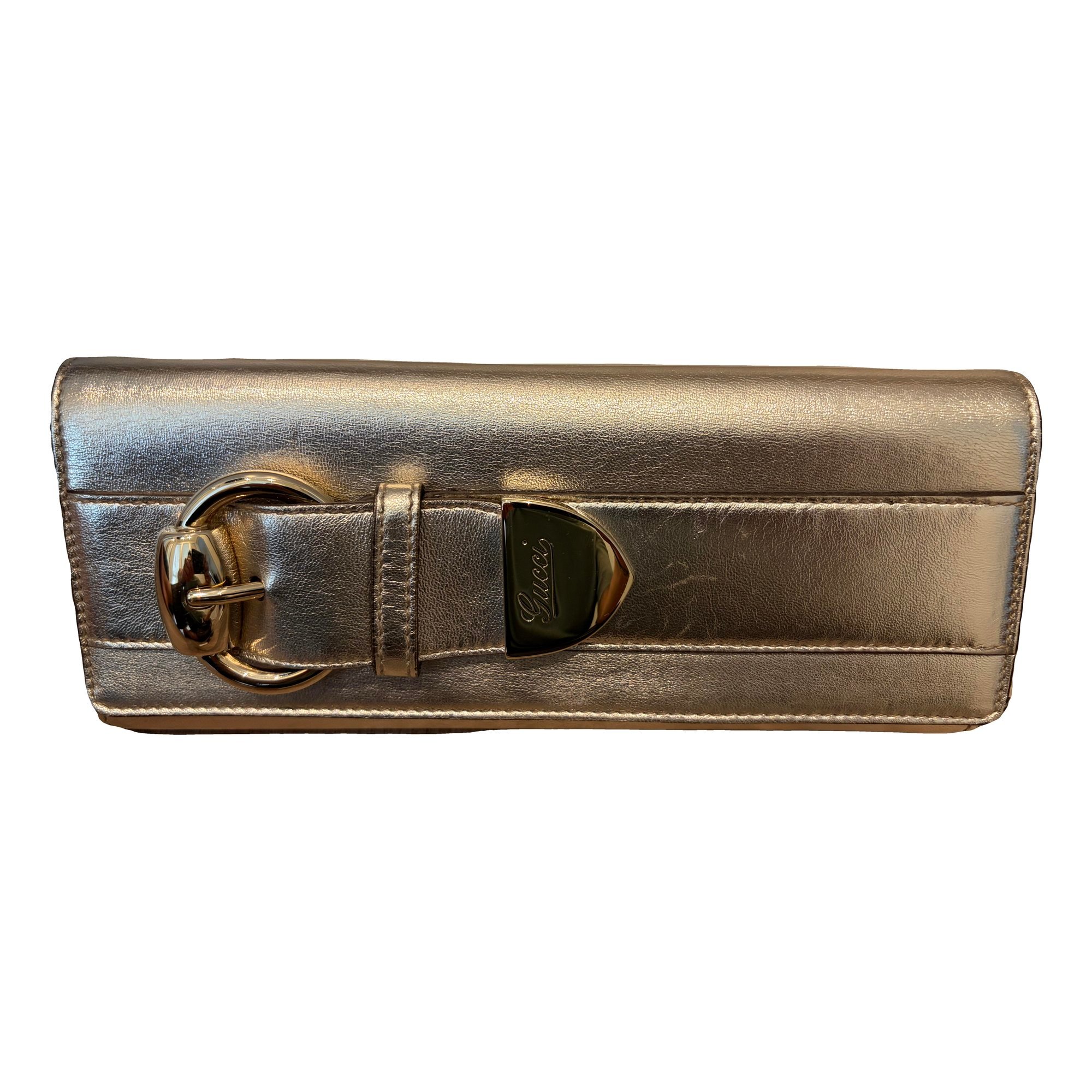 Leather clutch bag
