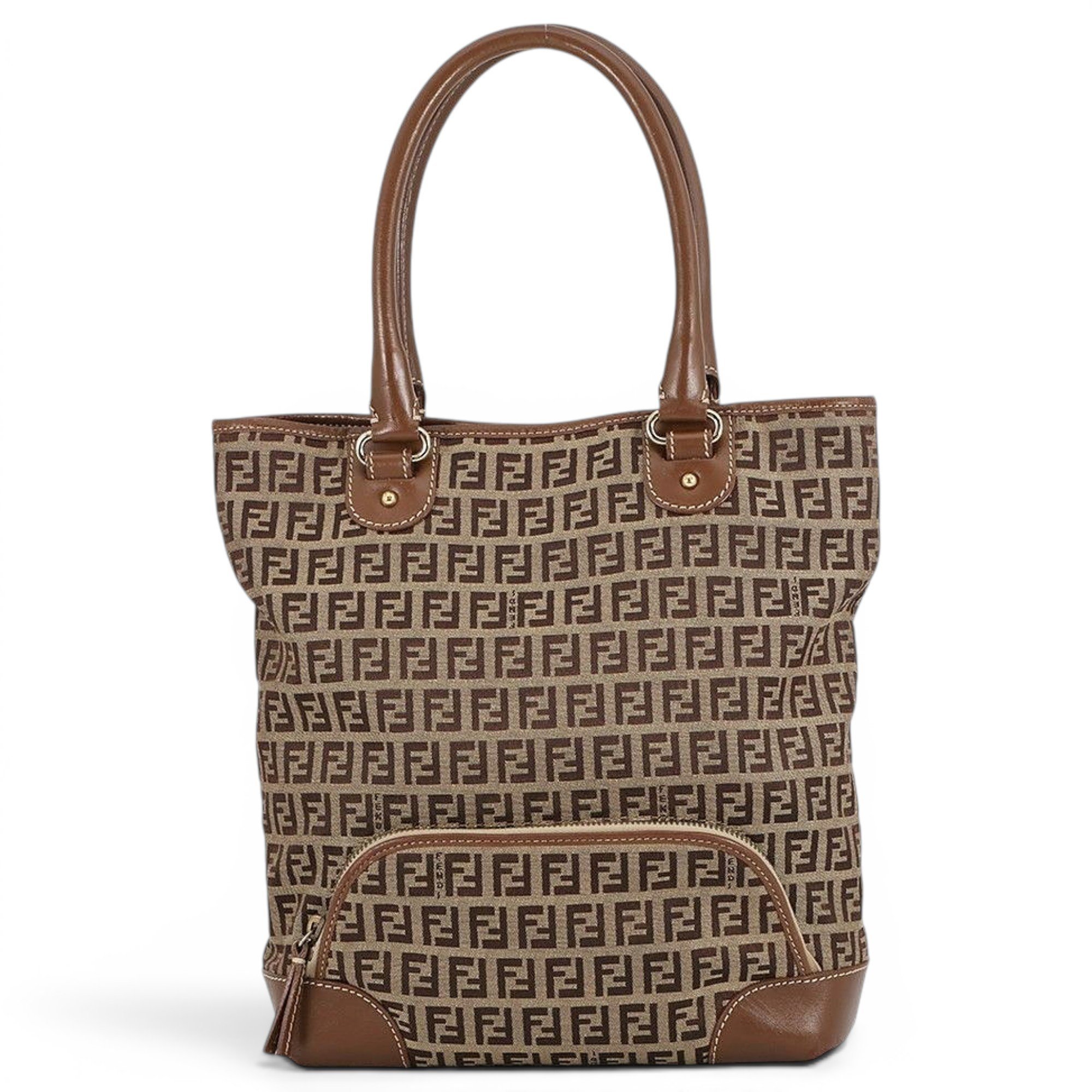 Pocket leather tote