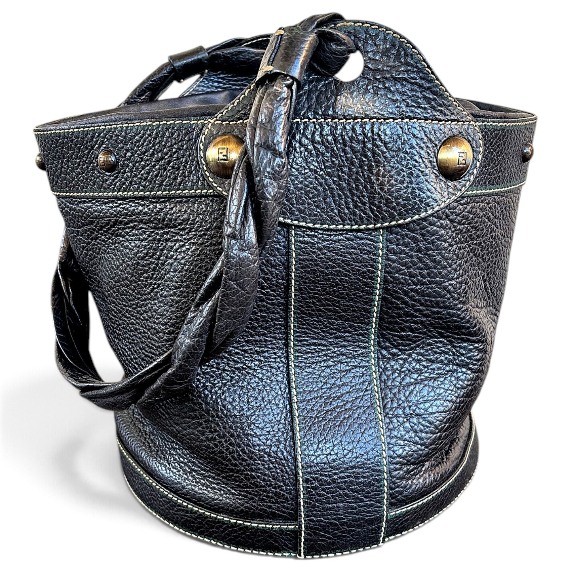 Palazzo Bucket leather handbag
