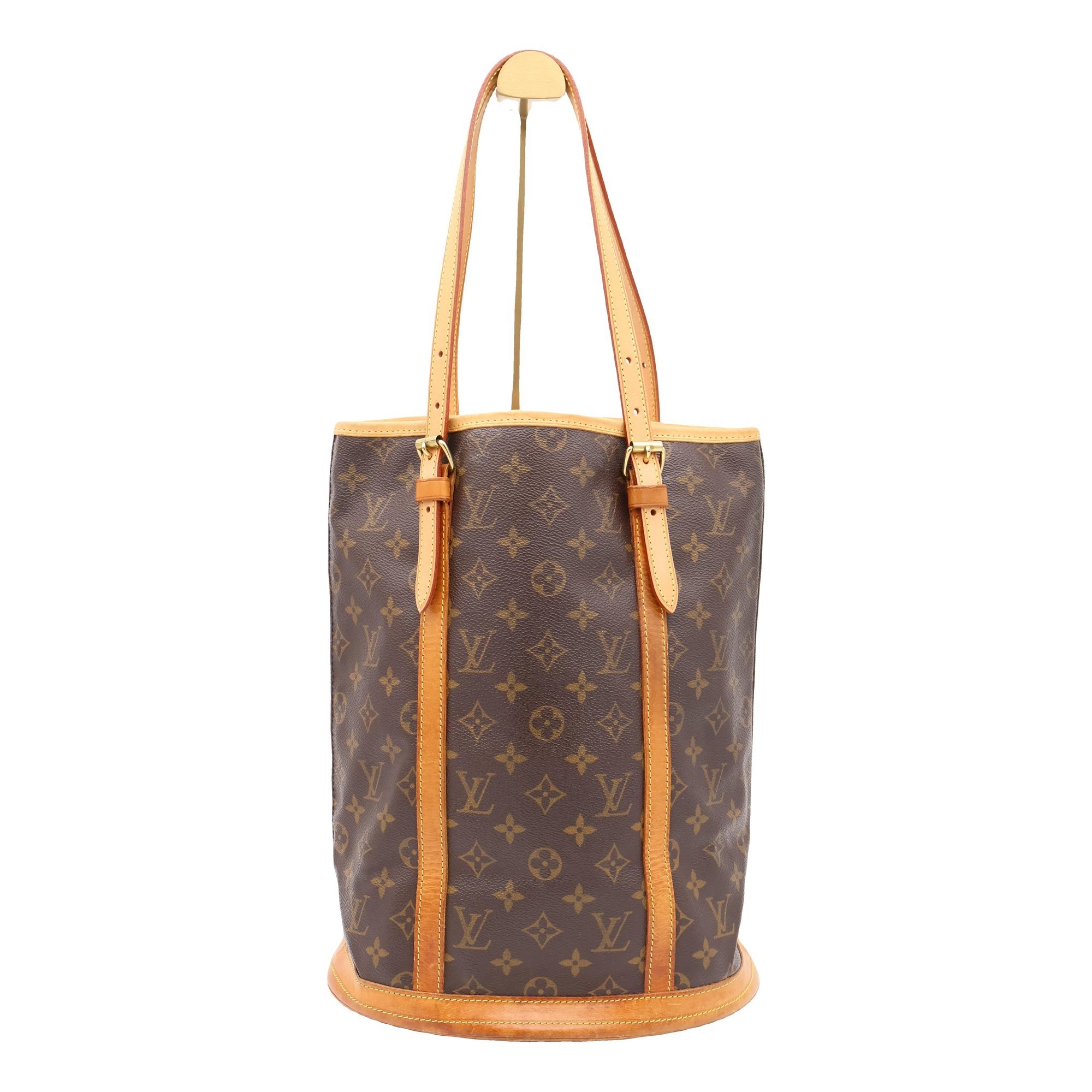 Bucket leather handbag