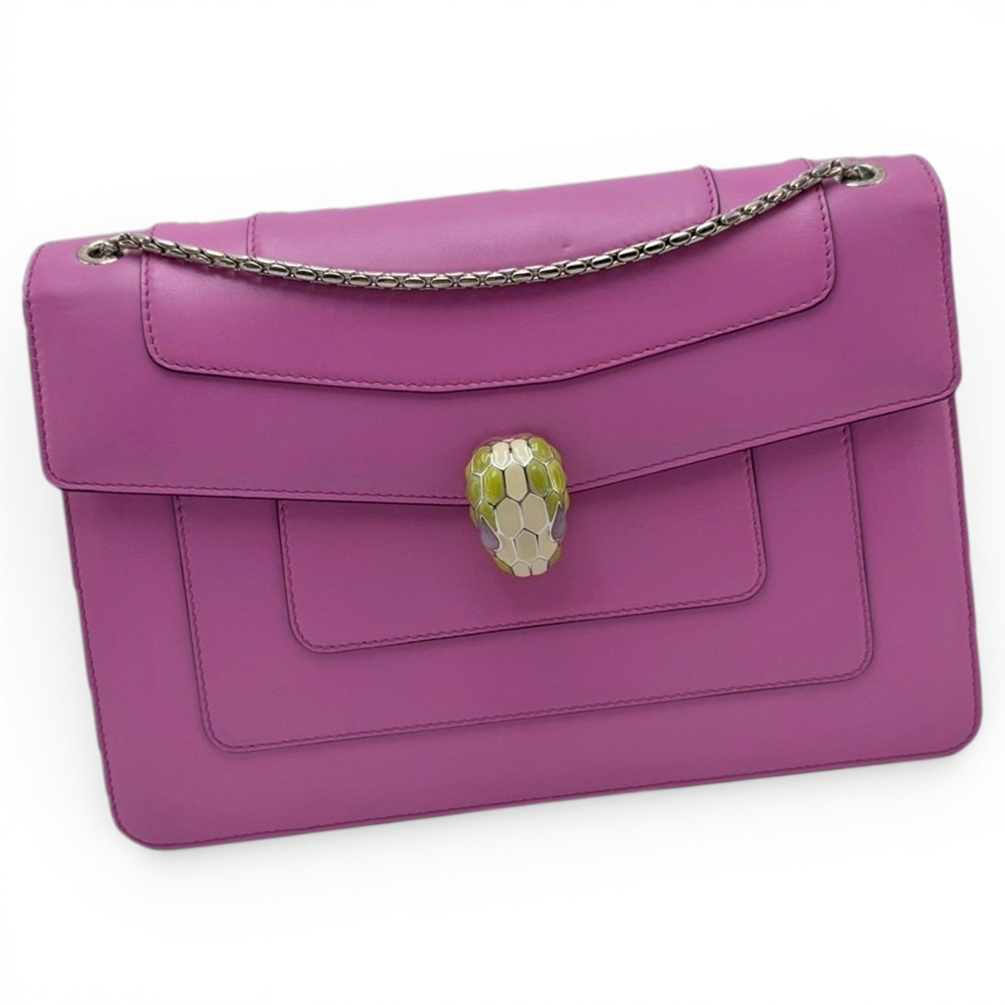 Serpenti leather handbag