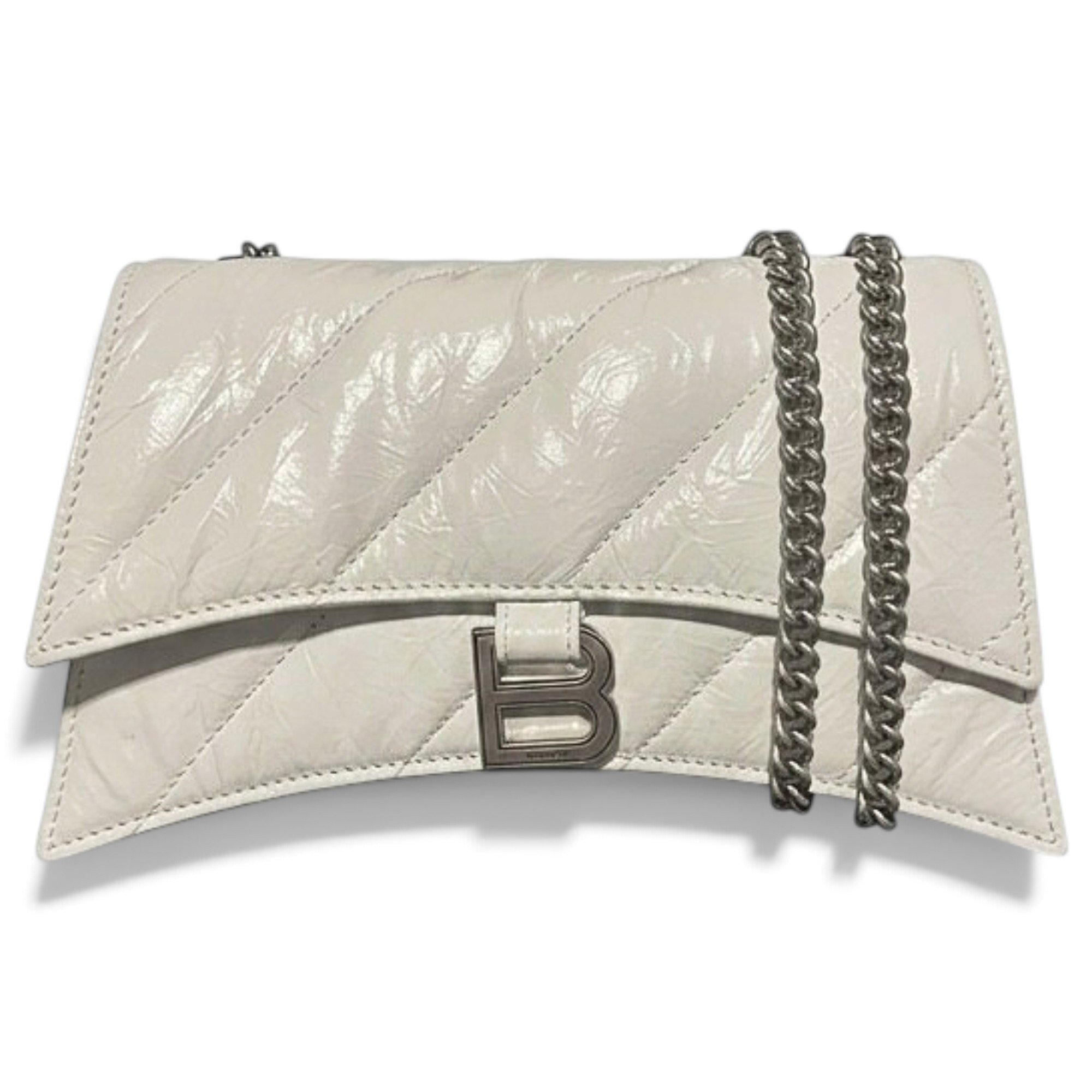 Crush leather handbag