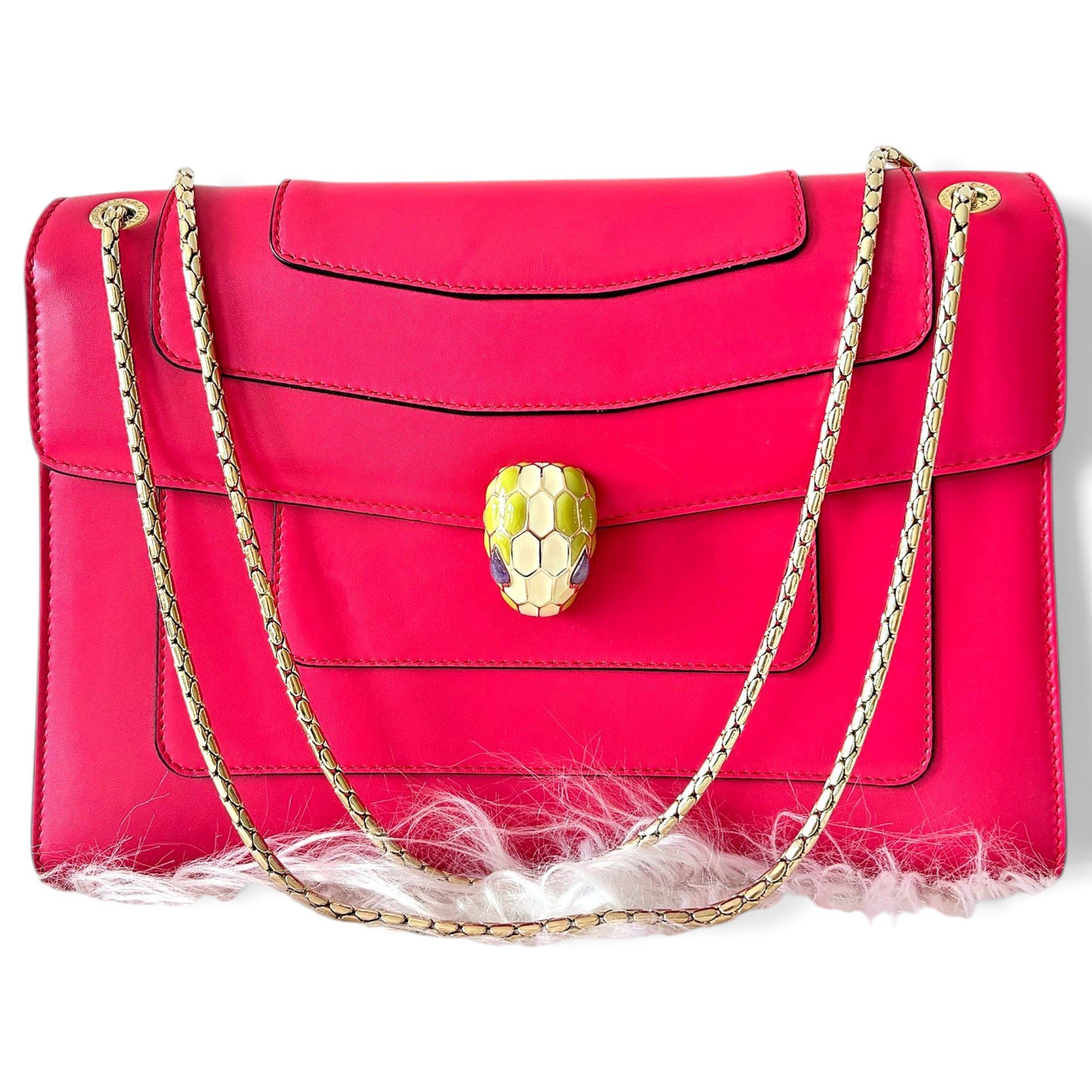 Serpenti leather handbag