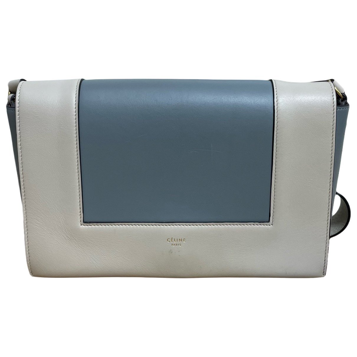 Frame leather handbag
