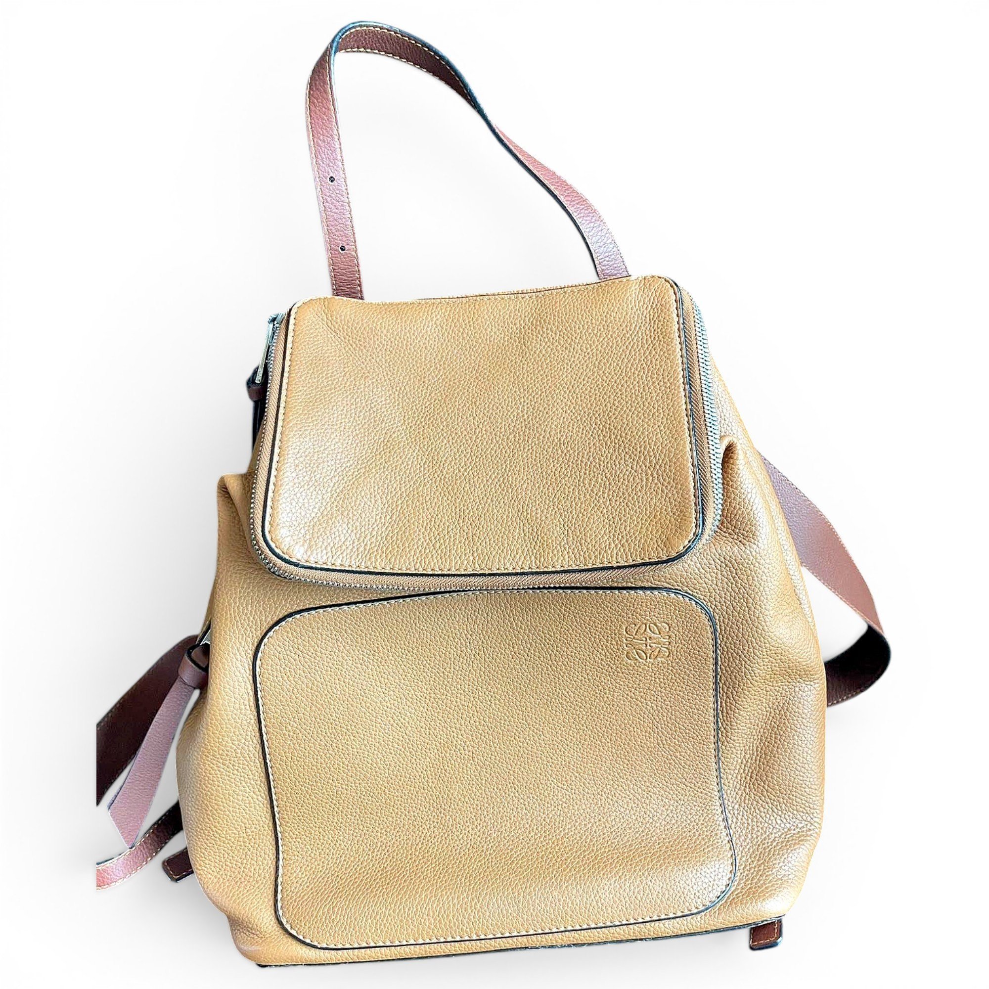 Leather backpack