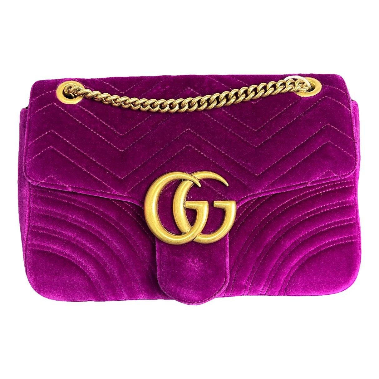 GG Marmont Flap velvet handbag