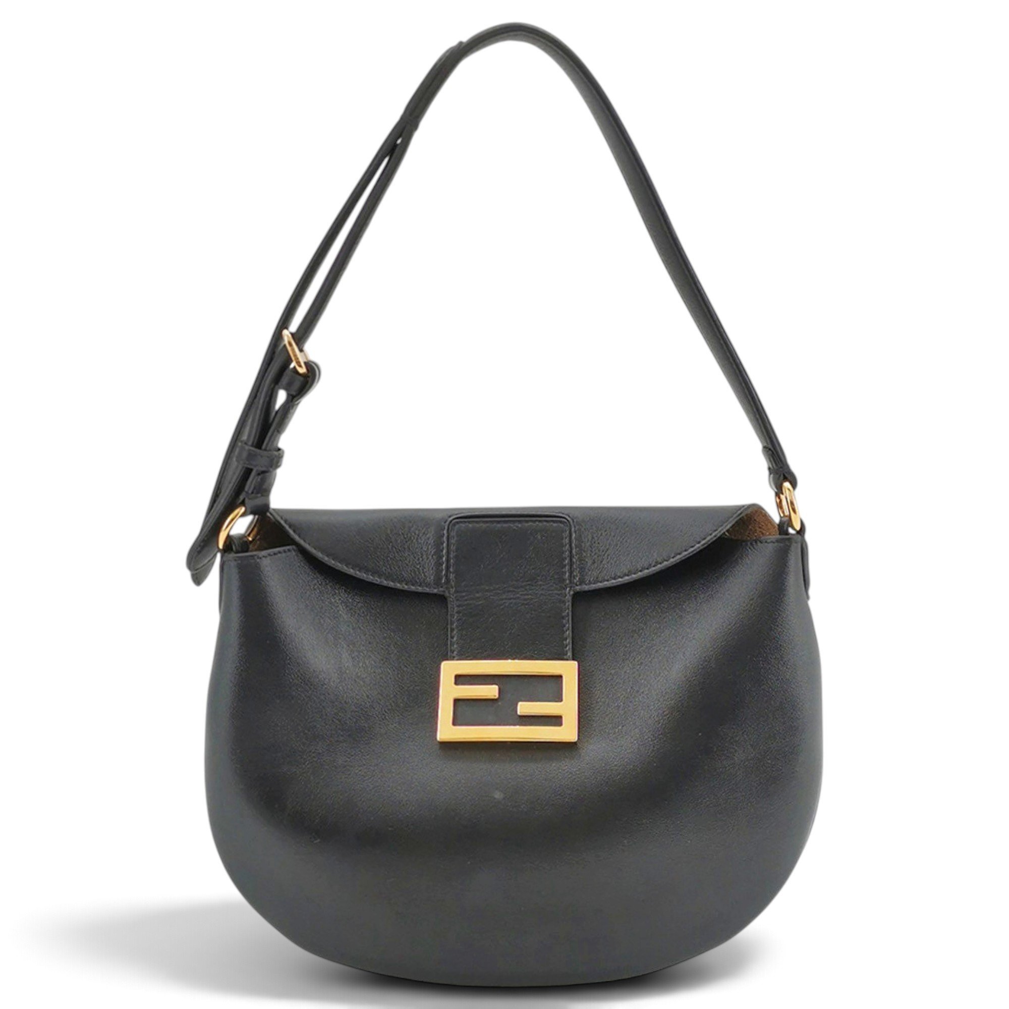 Croissant leather handbag