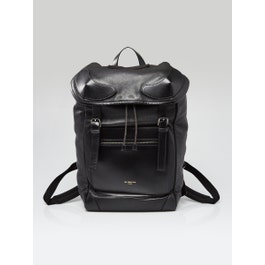 Givenchy Givenchy Black Leather Drawstring Rider Backpack Bag