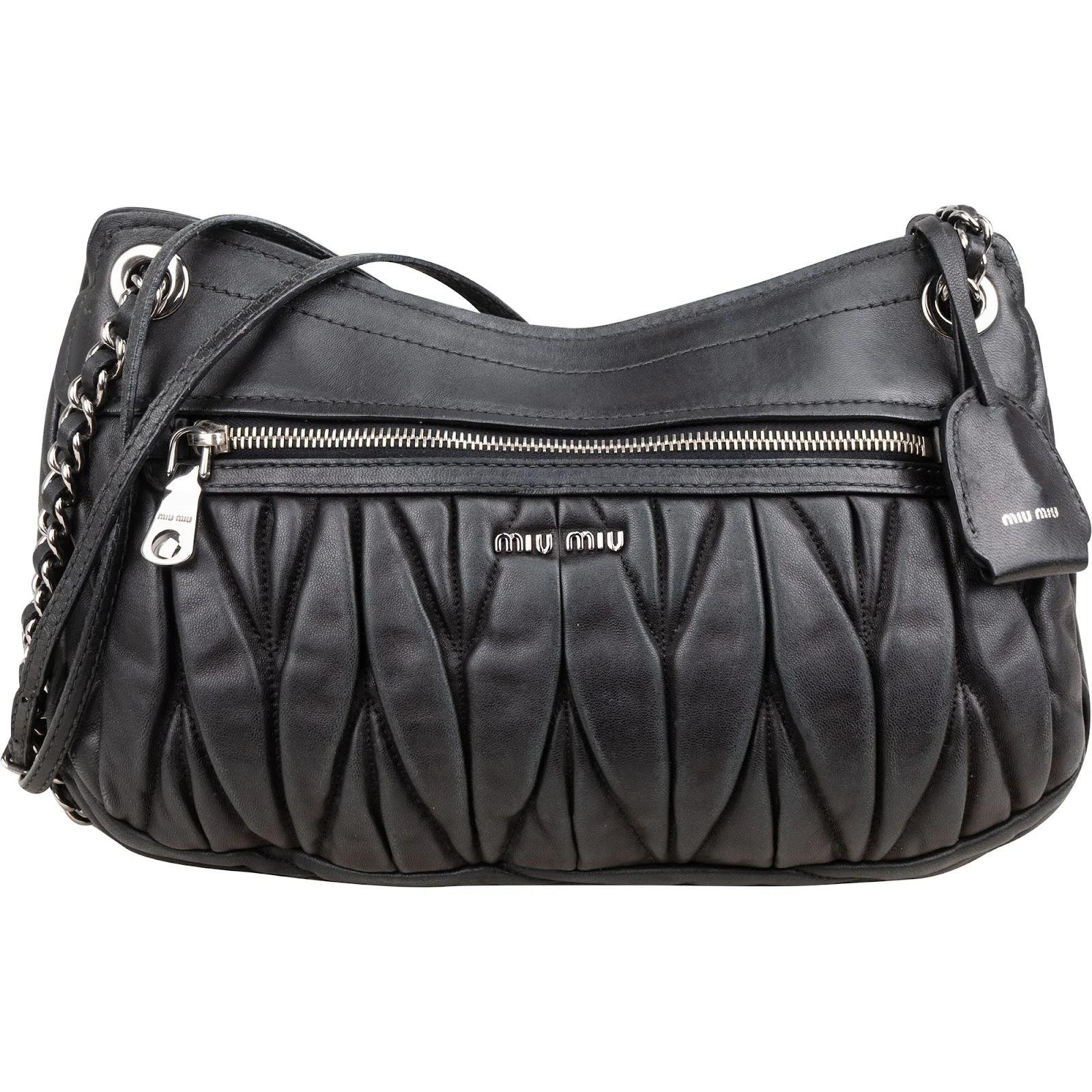 Matelassé leather crossbody bag