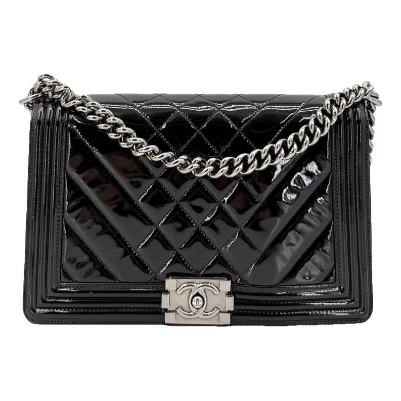 Boy patent leather crossbody bag