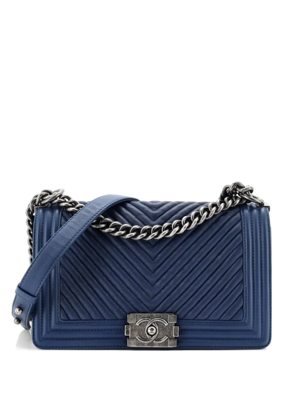 Boy Flap Bag Chevron Wrinkled Lambskin Old Medium shoulder bag