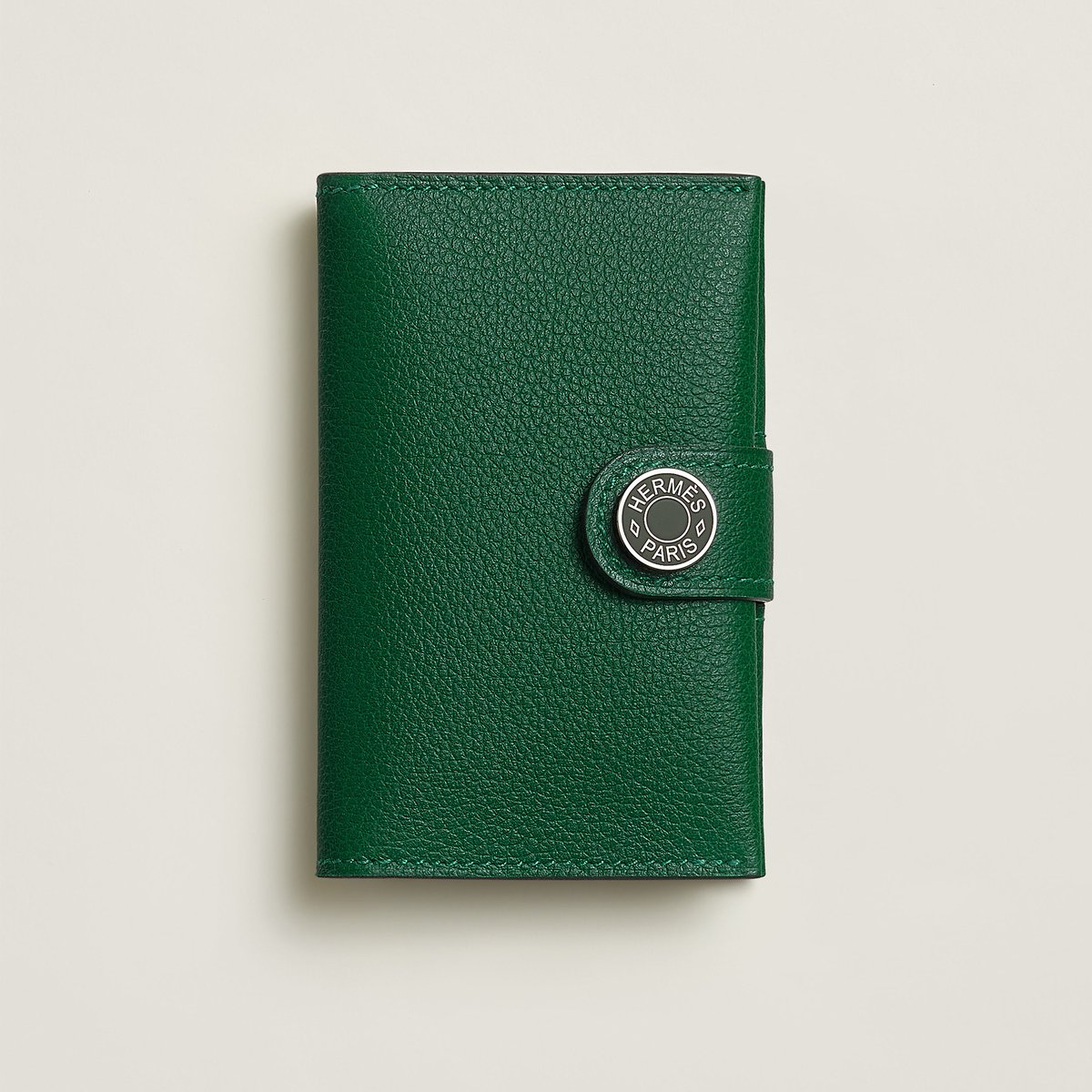 Hermès R.M.S card holder Vert Moyen/Vert Foncé Evercolor Calfskin