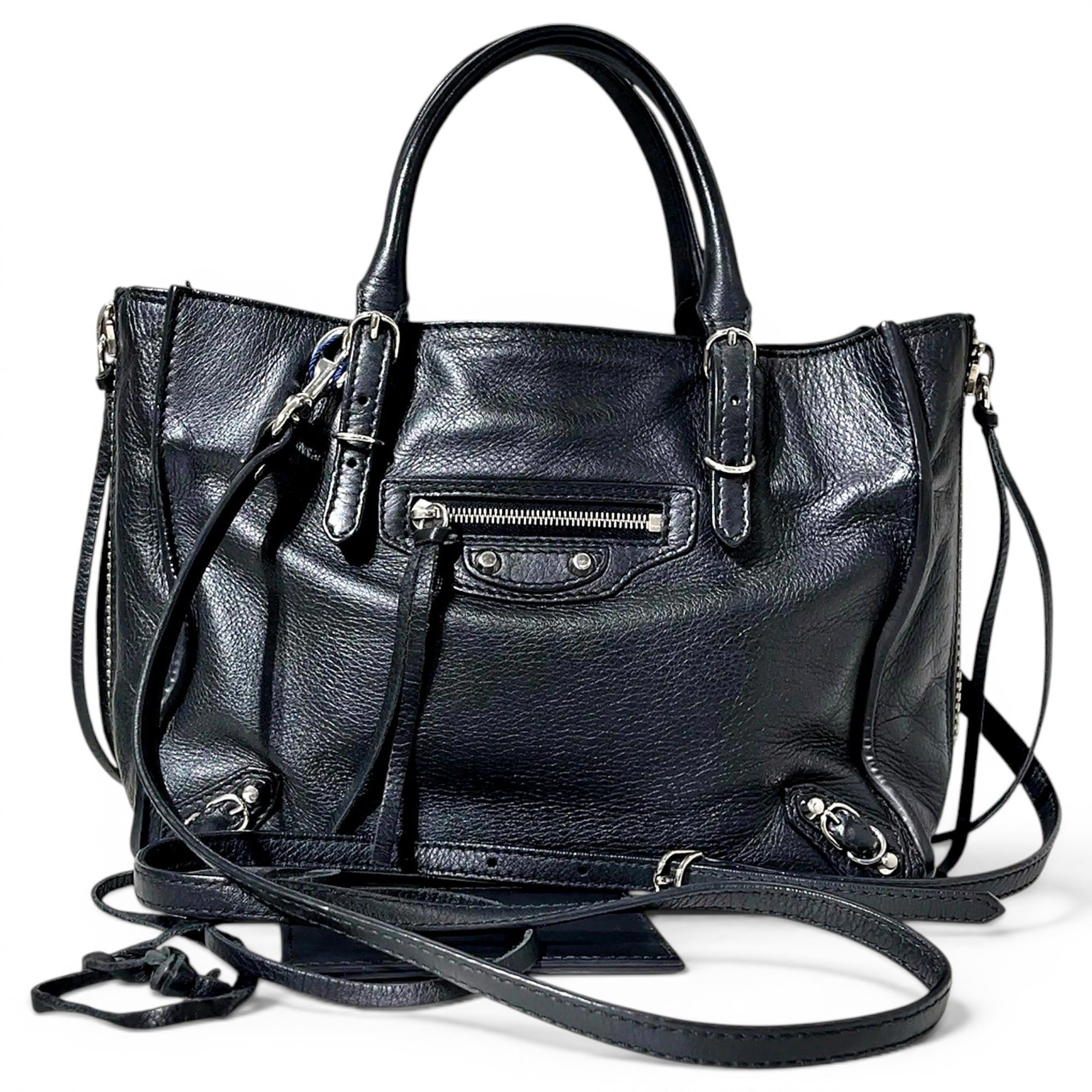Papier leather handbag