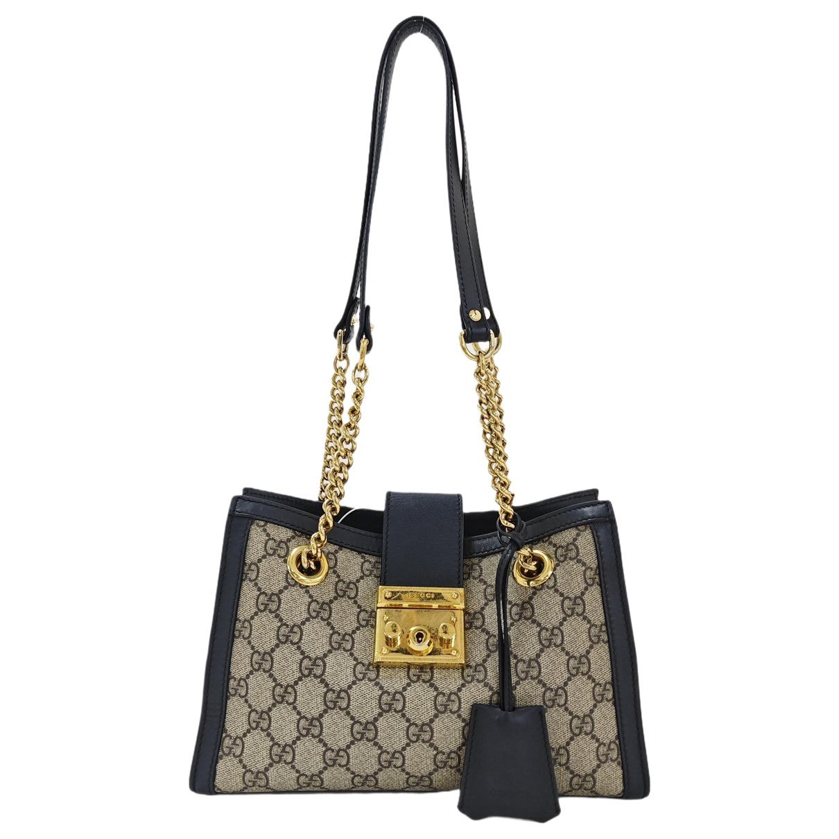 Padlock leather handbag