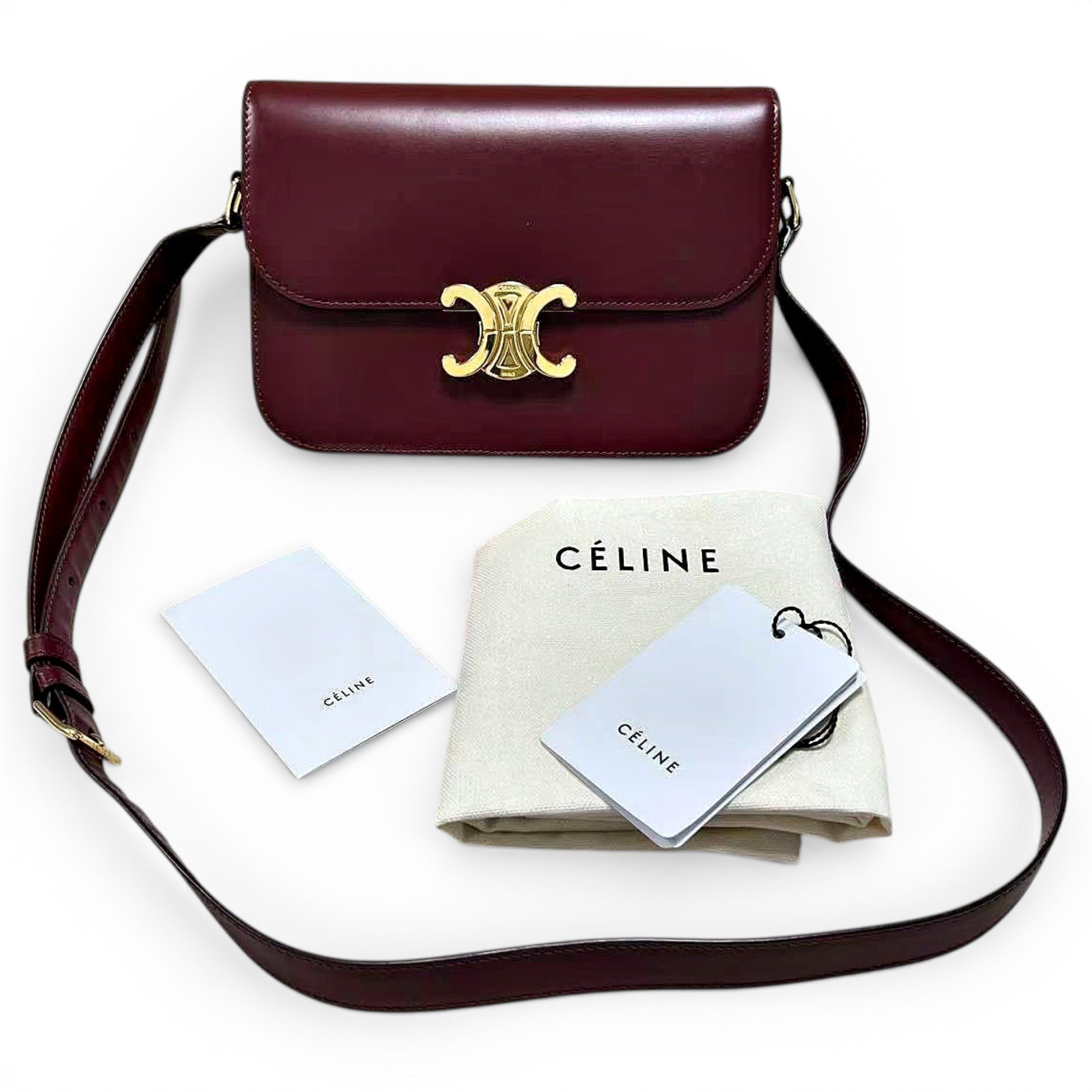 Triomphe leather handbag