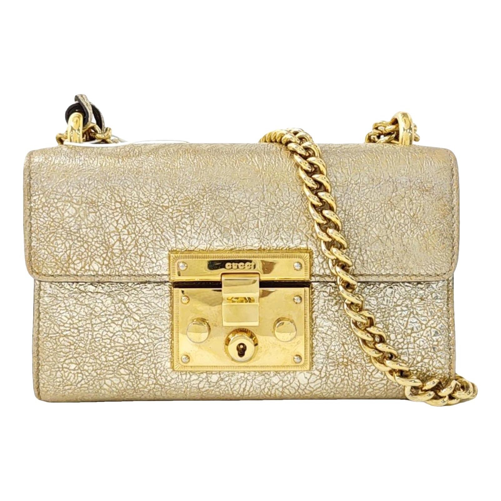 Padlock leather handbag
