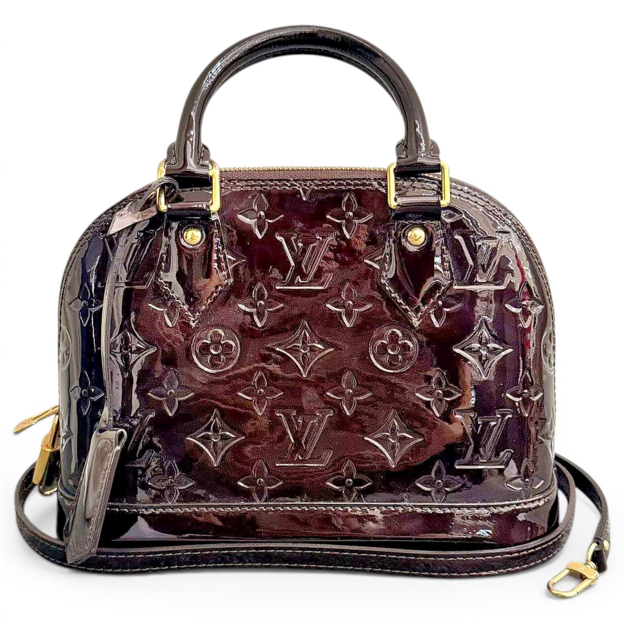 Louis Vuitton Alma BB patent leather handbag