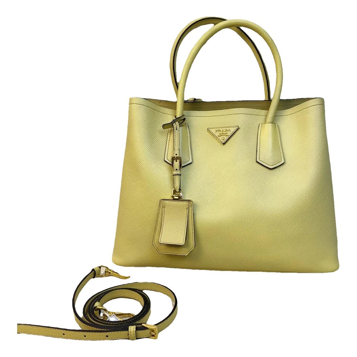 Double leather crossbody bag