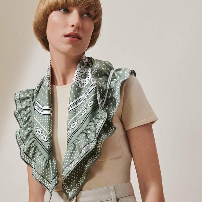 Brides De Gala Bandana a Pois Scarf 70