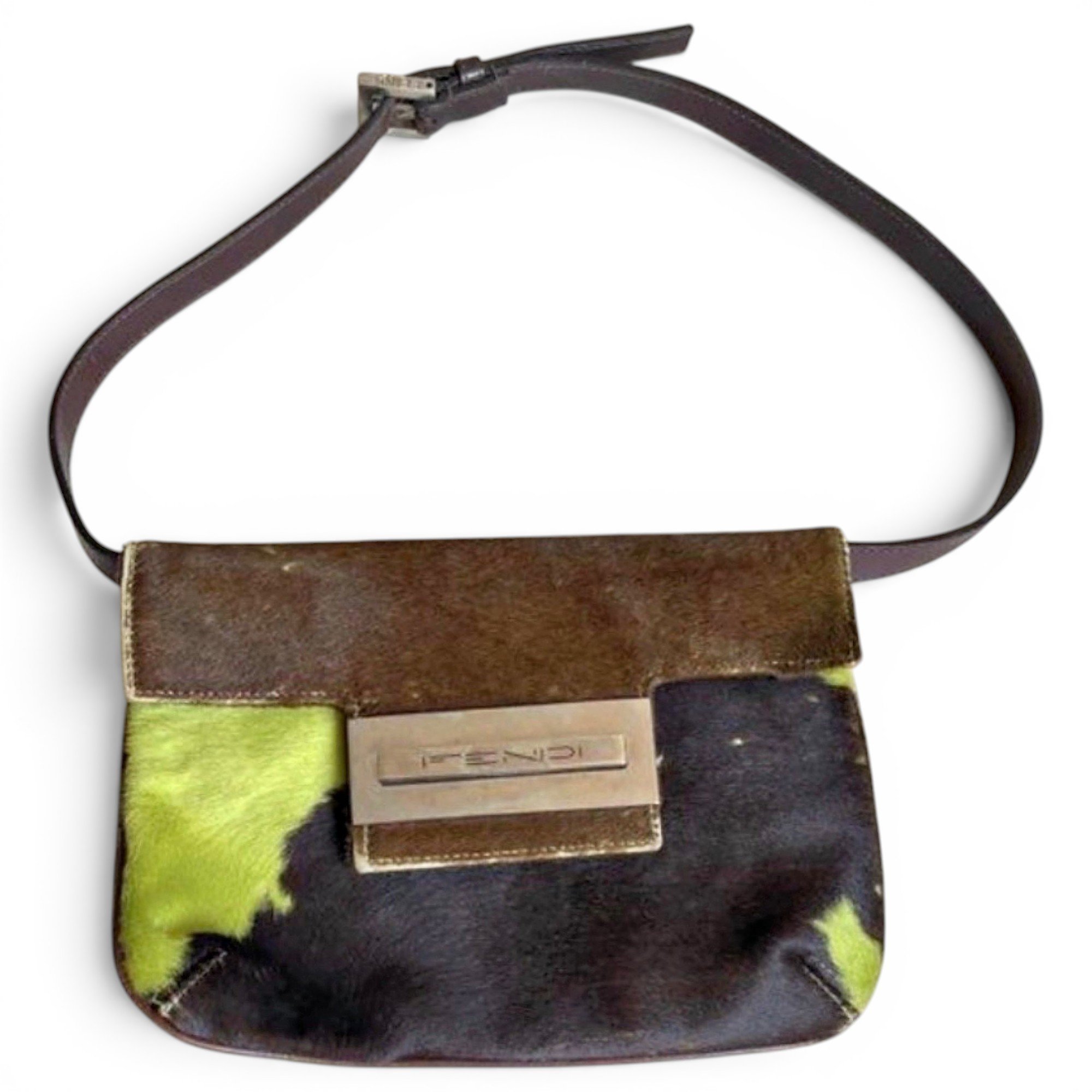 Baguette pony-style calfskin handbag