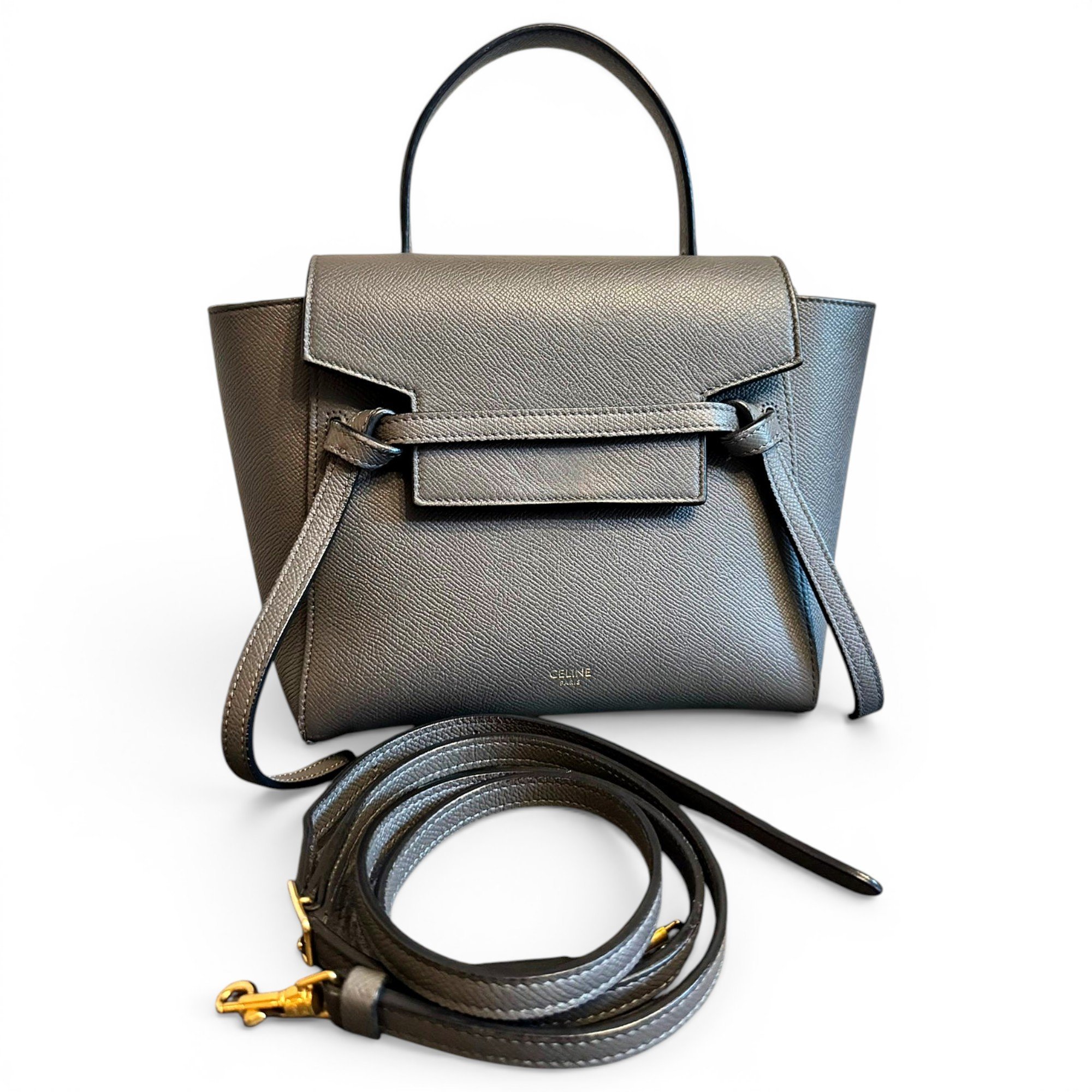 Belt leather handbag