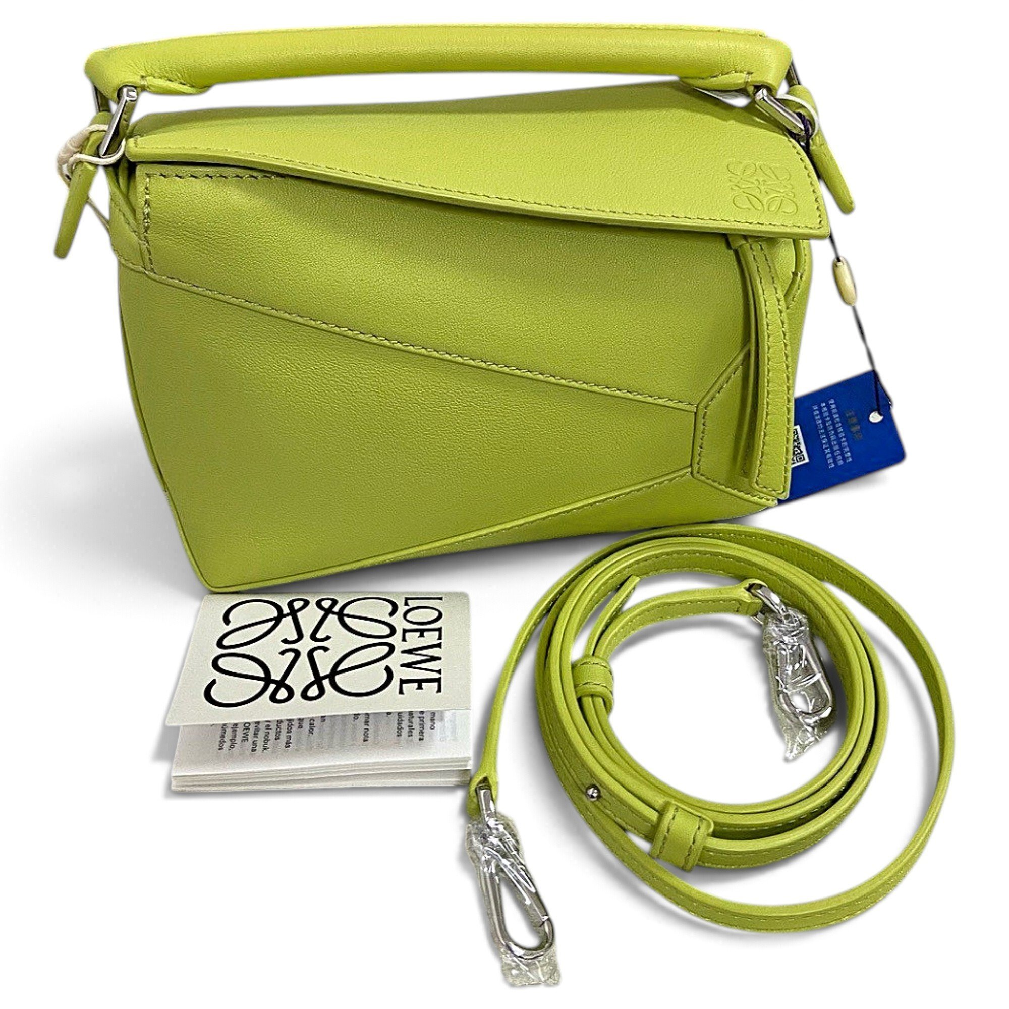 Puzzle leather handbag