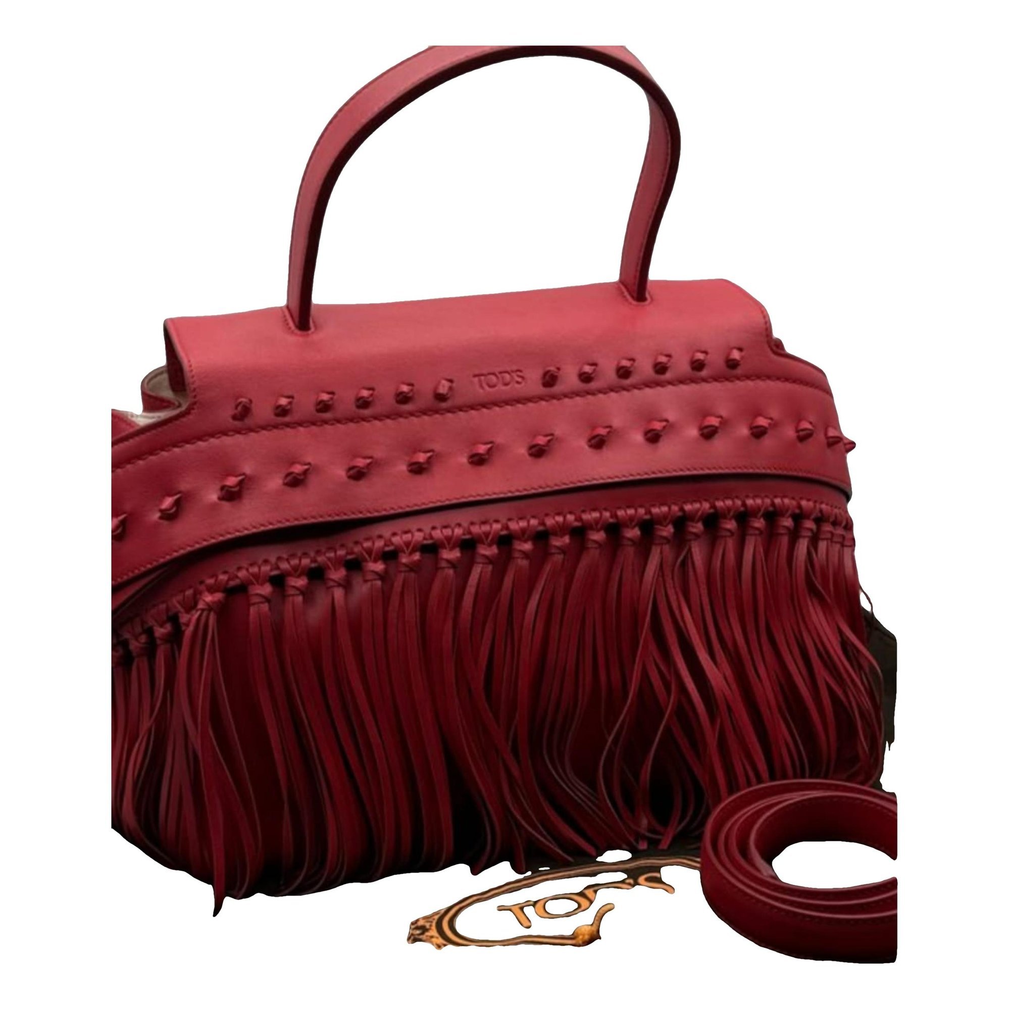 Wave leather handbag