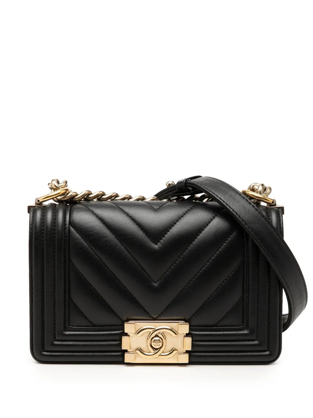 2016-2017 Small Chevron Lambskin Boy Flap crossbody bag
