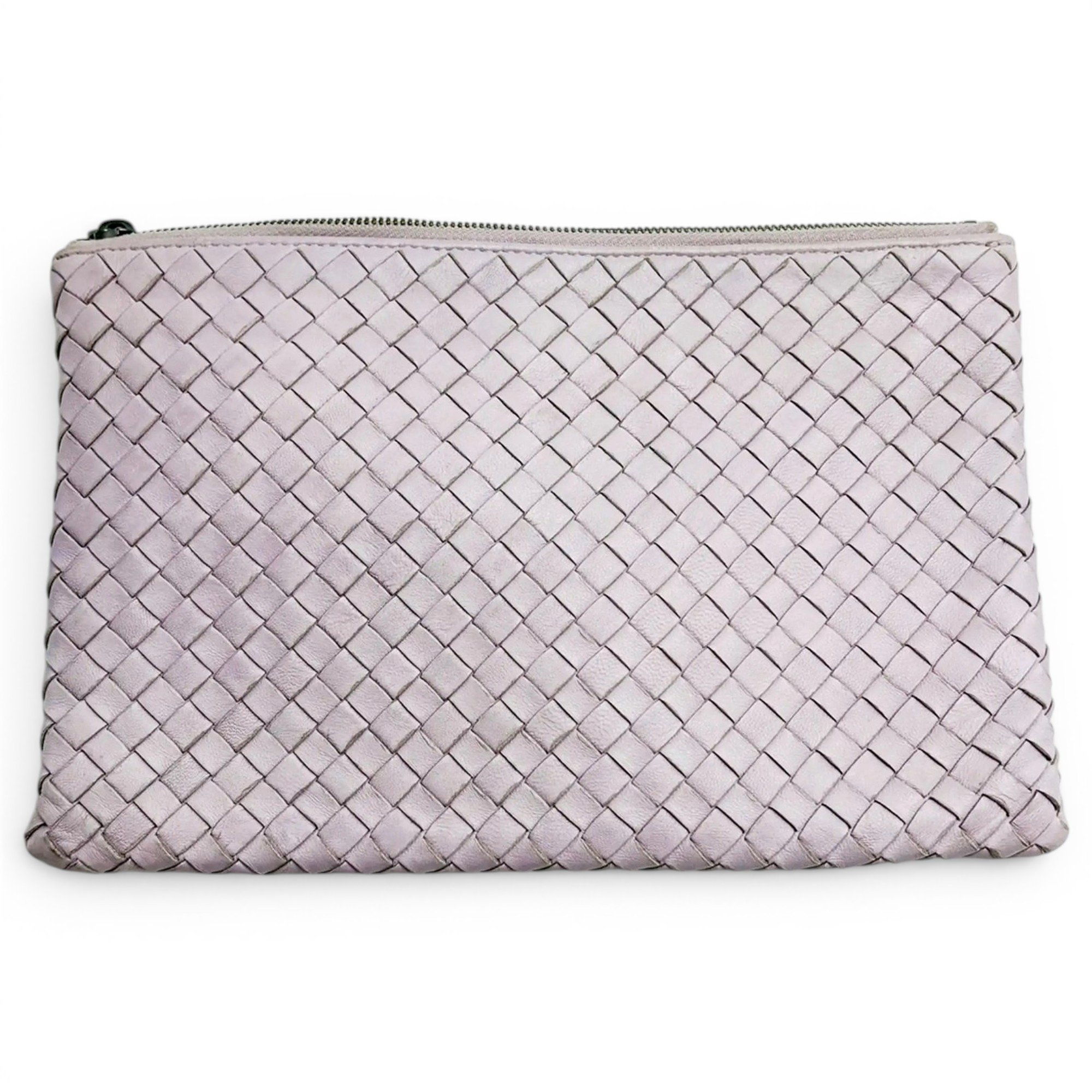 Leather clutch bag