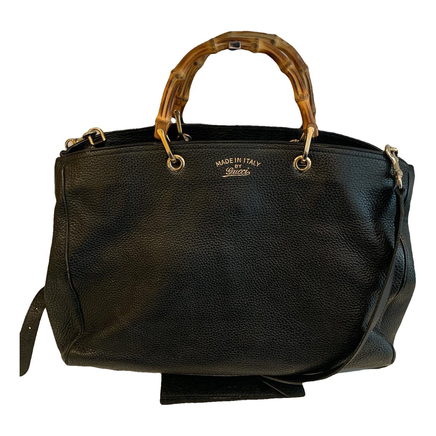 Bamboo leather handbag