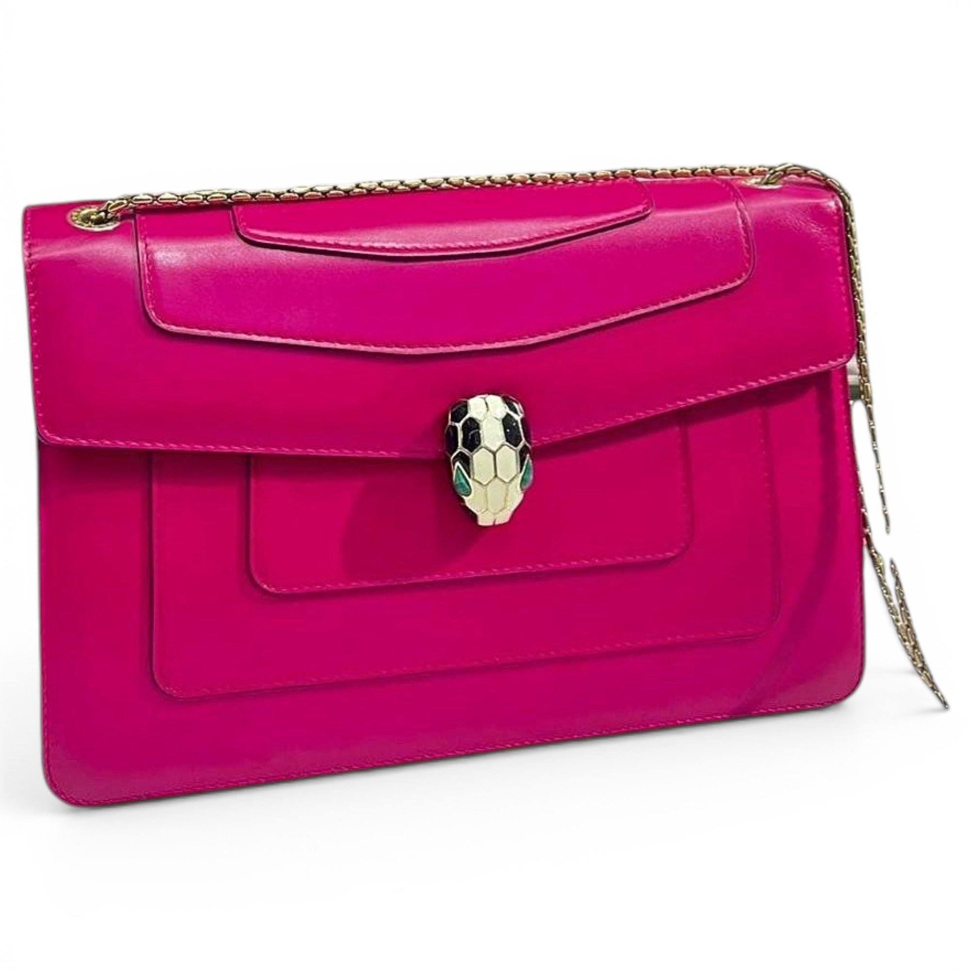 Serpenti leather handbag