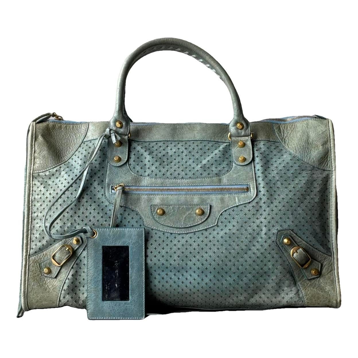 Work leather handbag