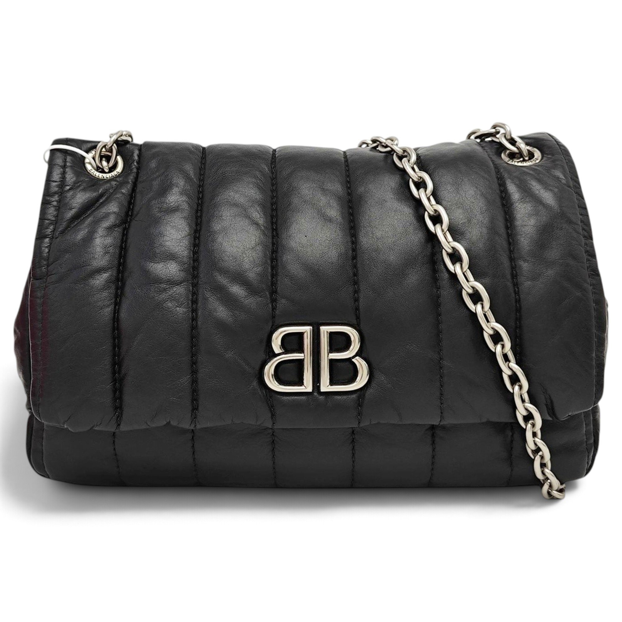 BB chain leather handbag